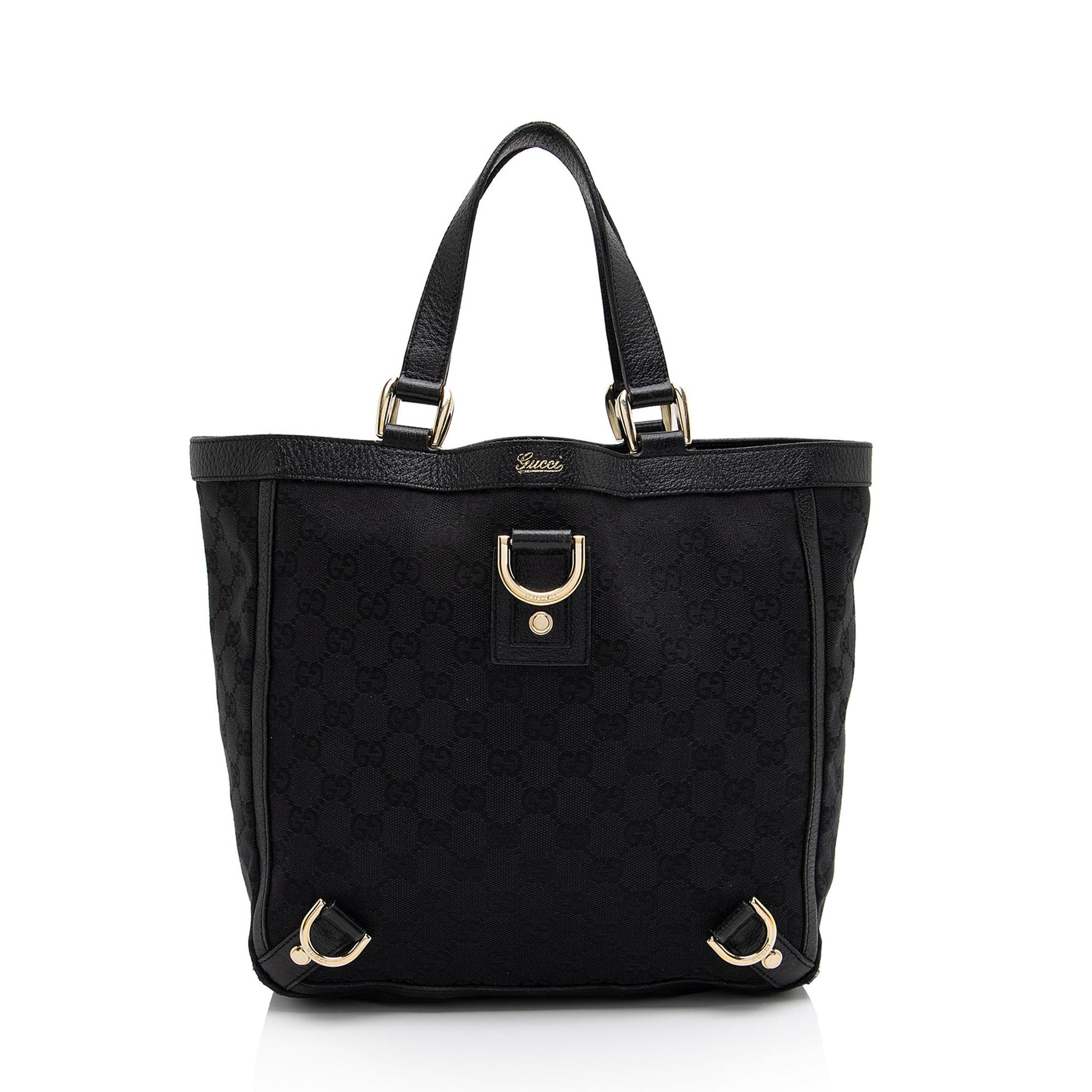 Gucci GG Abbey SHF-1rSZcf Leather Canvas Black Mini Tote Bag