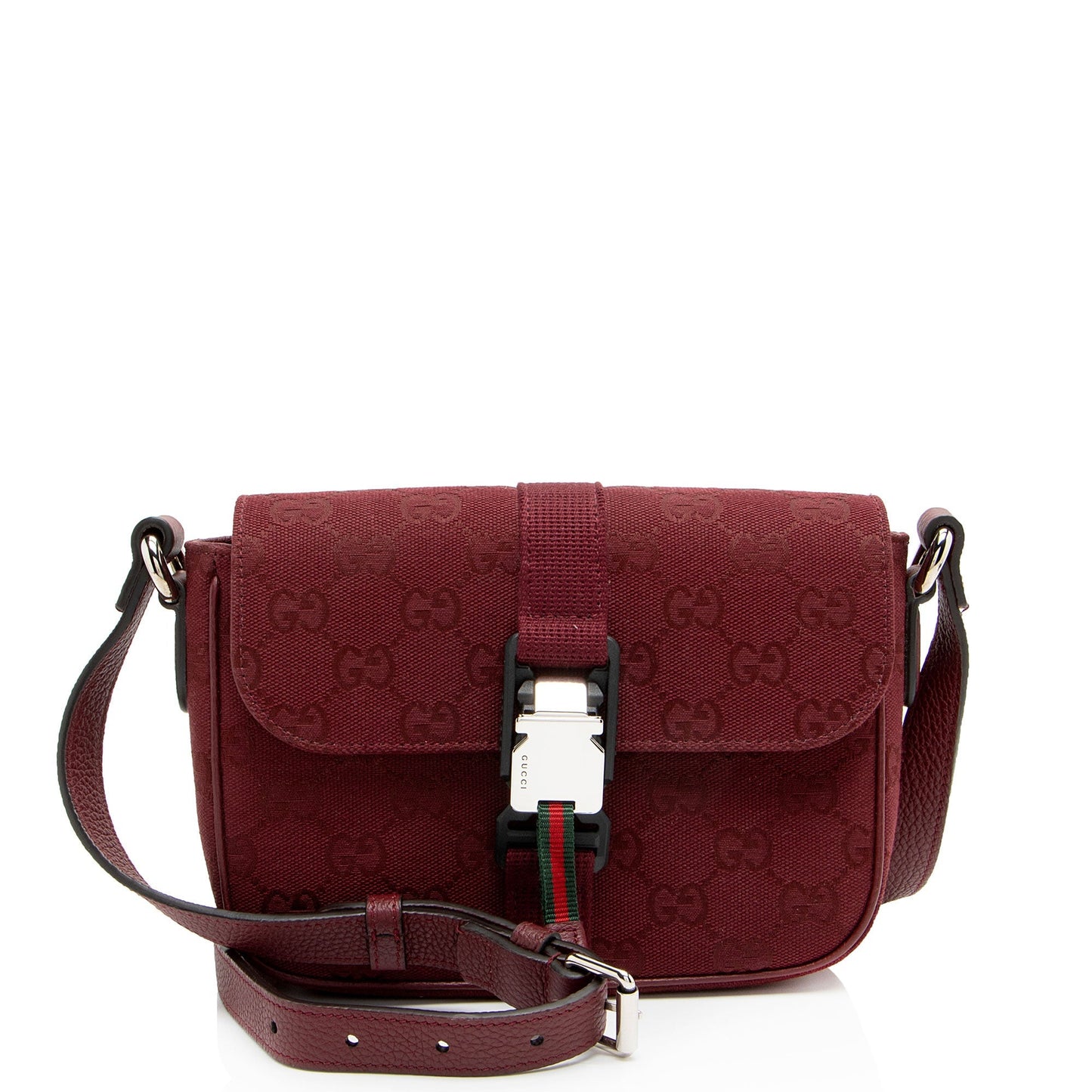 Gucci GG Web Buckle Canvas Mini Crossbody Bag