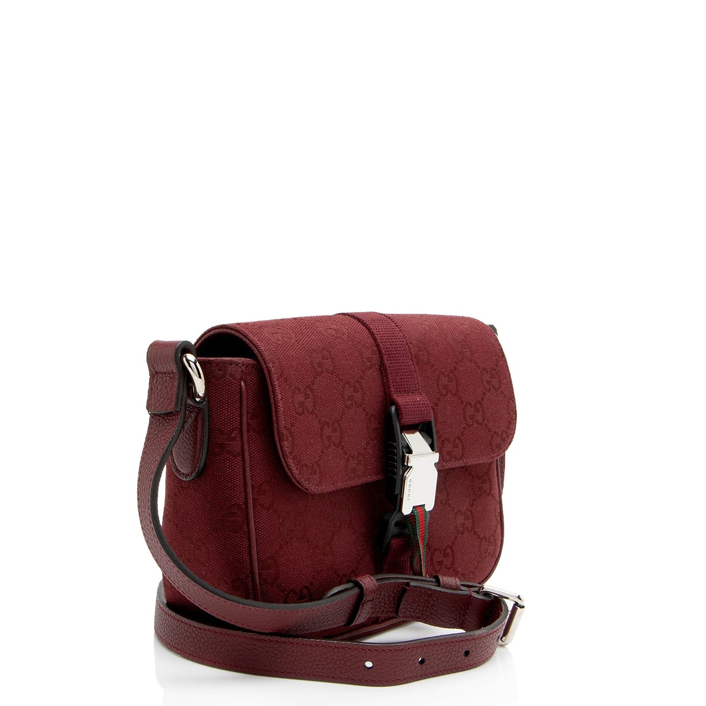 Gucci GG Web Buckle Canvas Mini Crossbody Bag