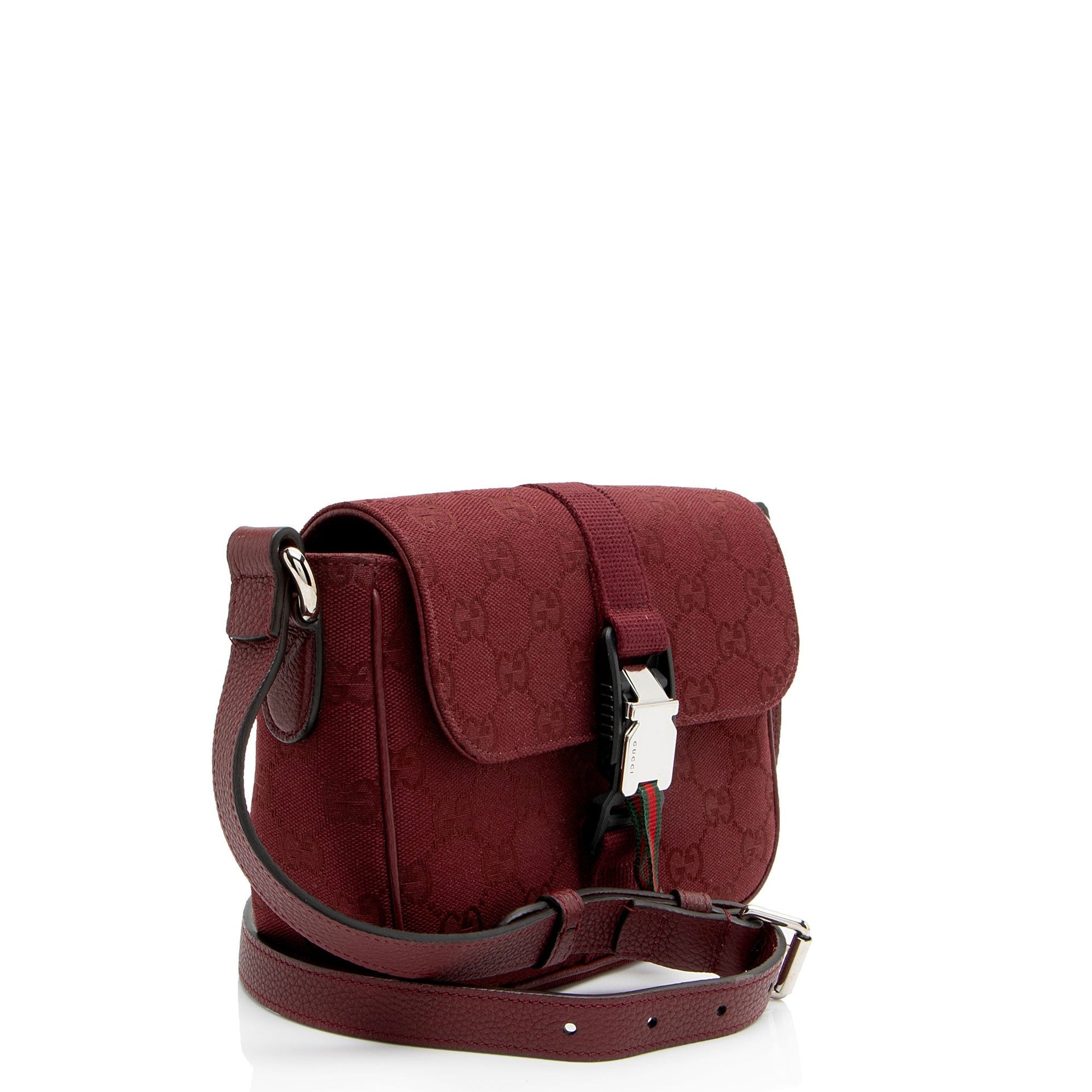 Gucci GG Web Buckle Canvas Mini Crossbody Bag
