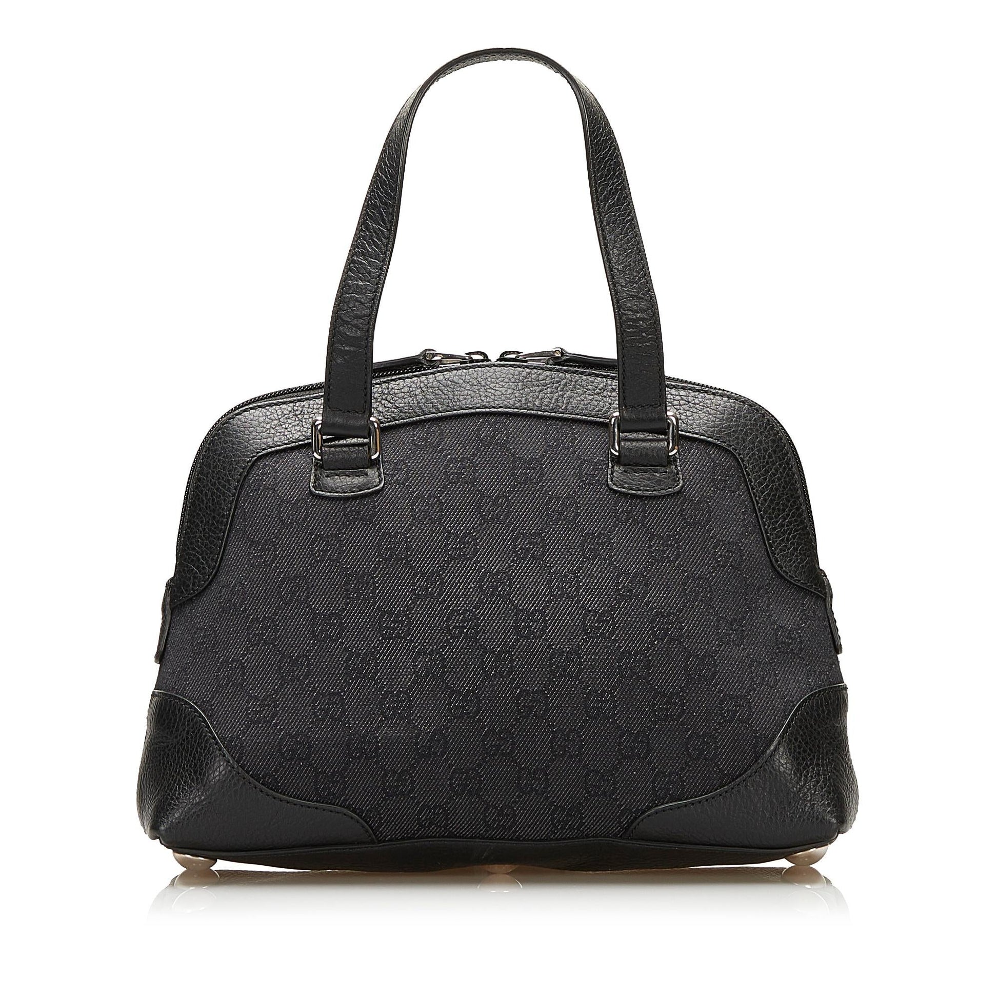 Gucci GG Dome SHG Canvas Black Mini Satchel Bag