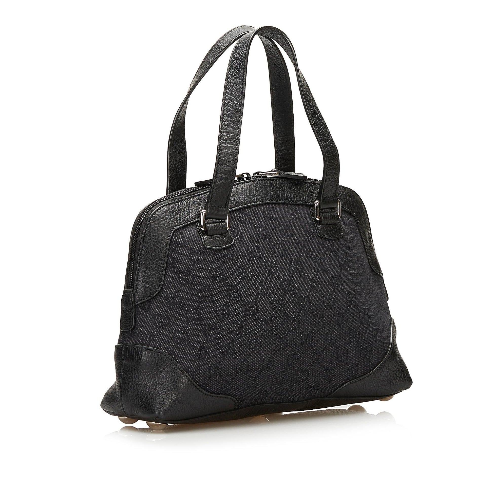 Gucci GG Dome SHG Canvas Black Mini Satchel Bag