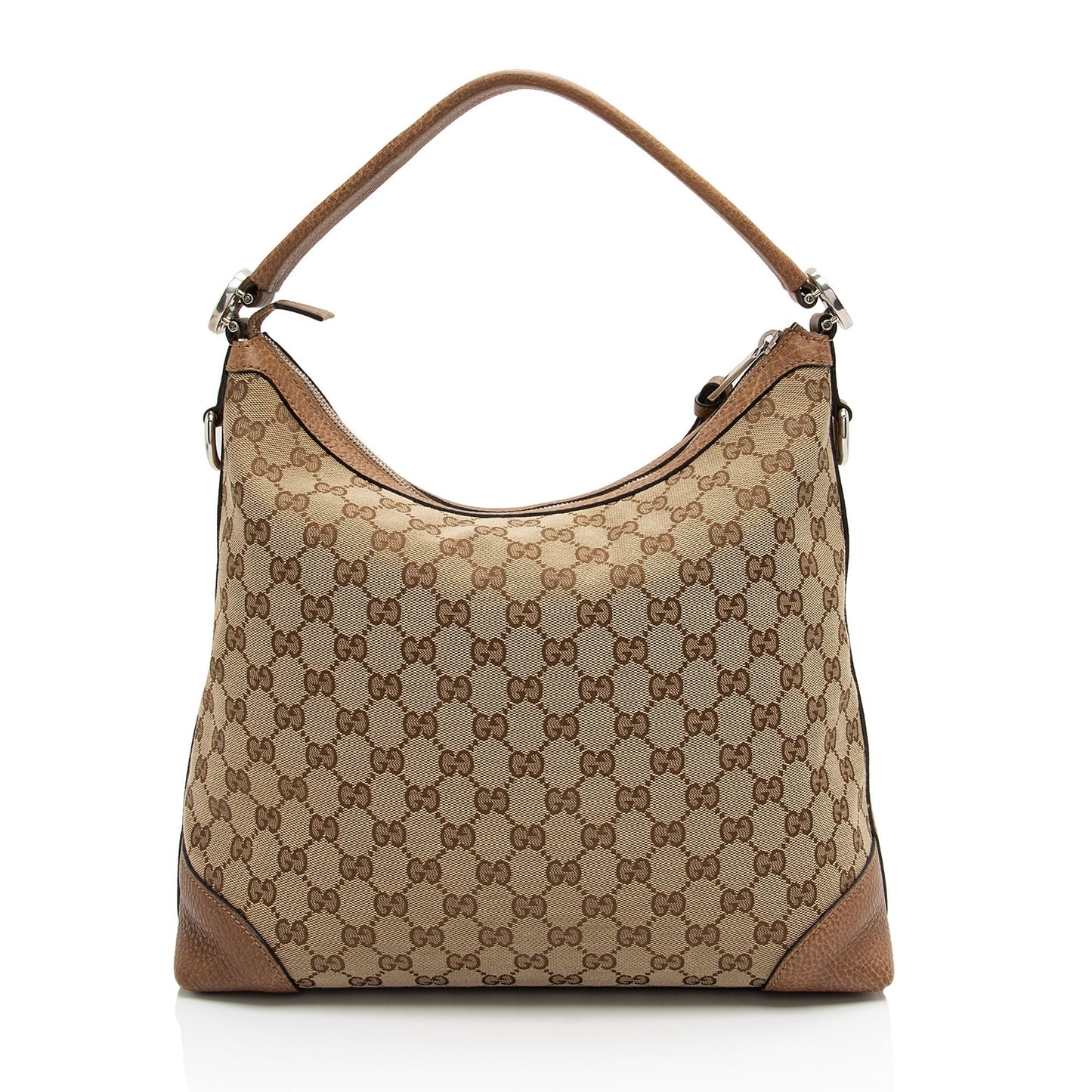 Gucci GG Miss GG SHF-I0Oz6e Leather Canvas Brown Beige Shoulder Bag