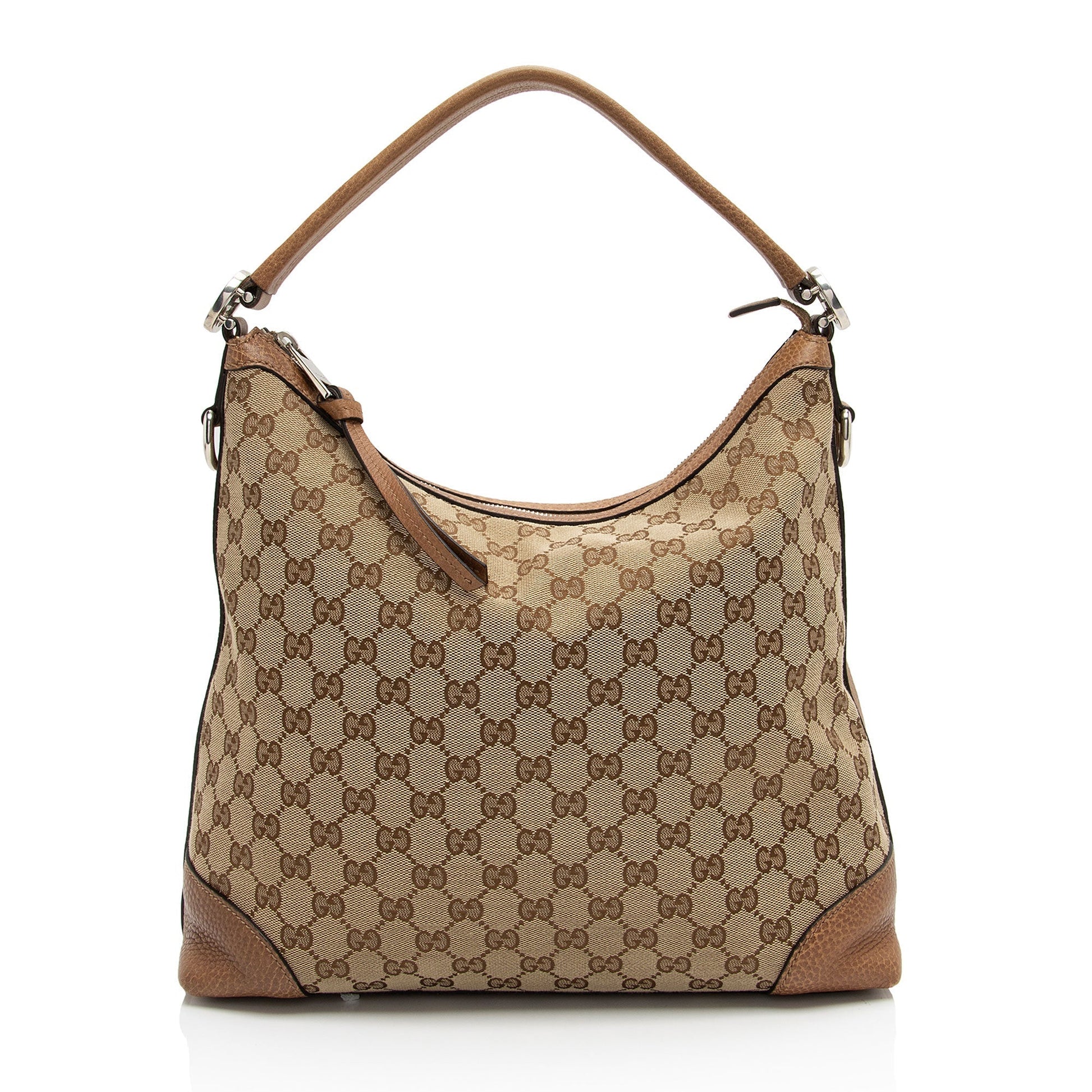 Gucci GG Miss GG SHF-I0Oz6e Leather Canvas Brown Beige Shoulder Bag