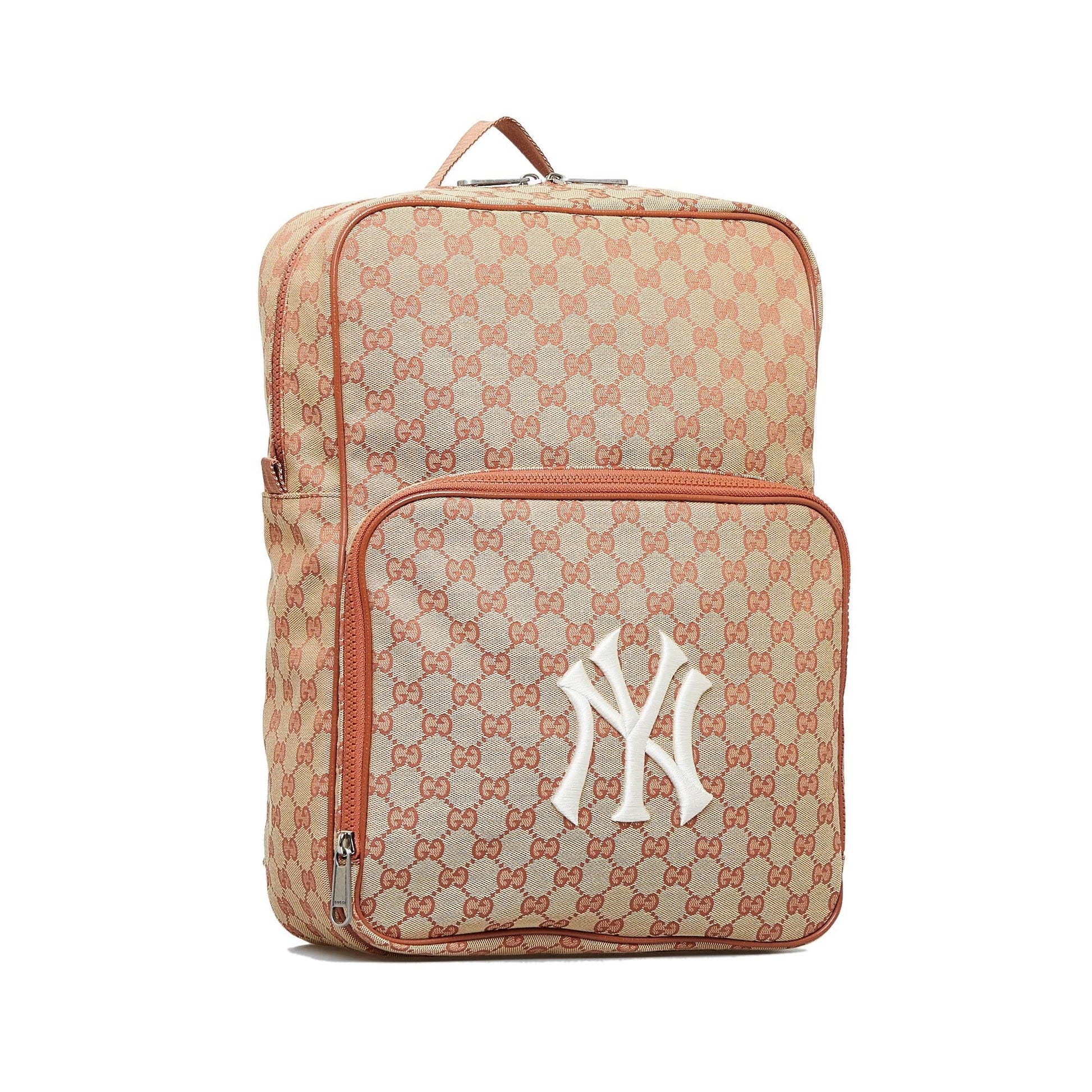 Gucci GG NY Yankees Backpack SHG-ZwDhXV Canvas Brown