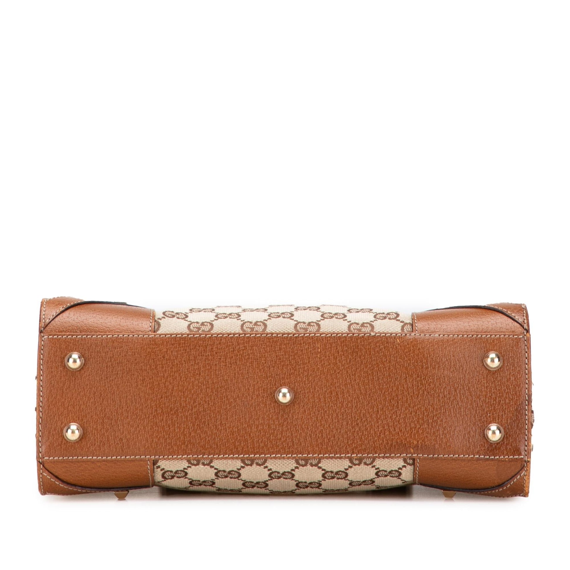 Gucci GG Nailhead Canvas Travel Bag Handbag 1
