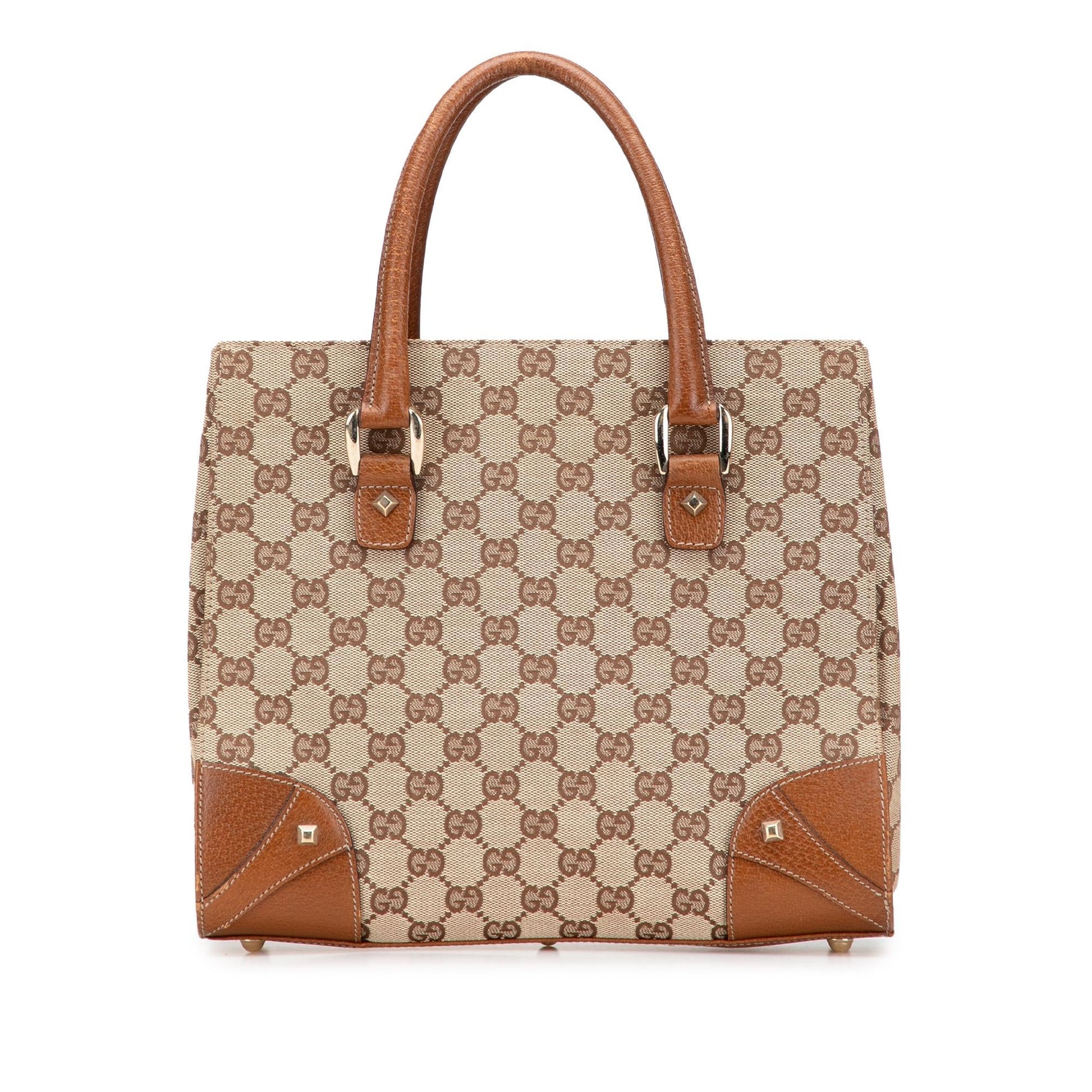 Gucci GG Nailhead Canvas Travel Bag Handbag 1