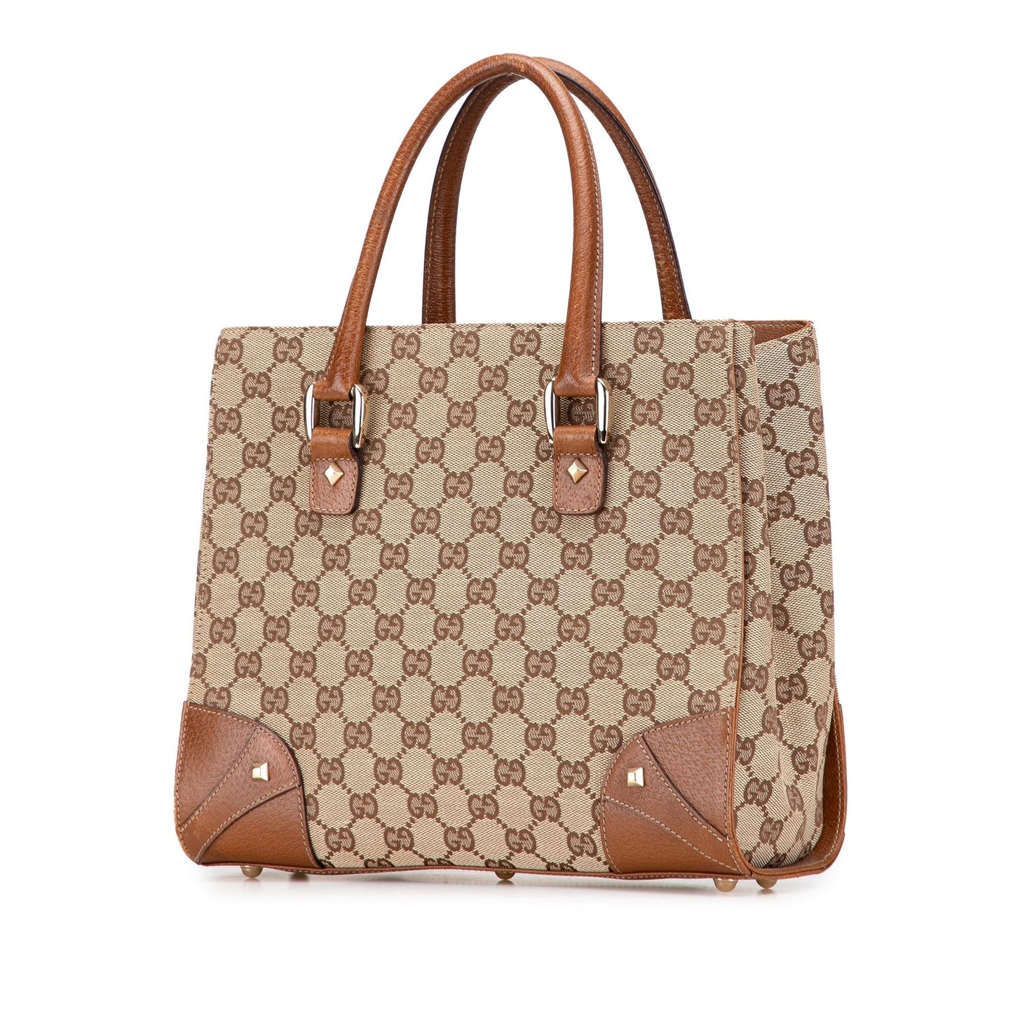 Gucci GG Nailhead Canvas Travel Bag Handbag 1