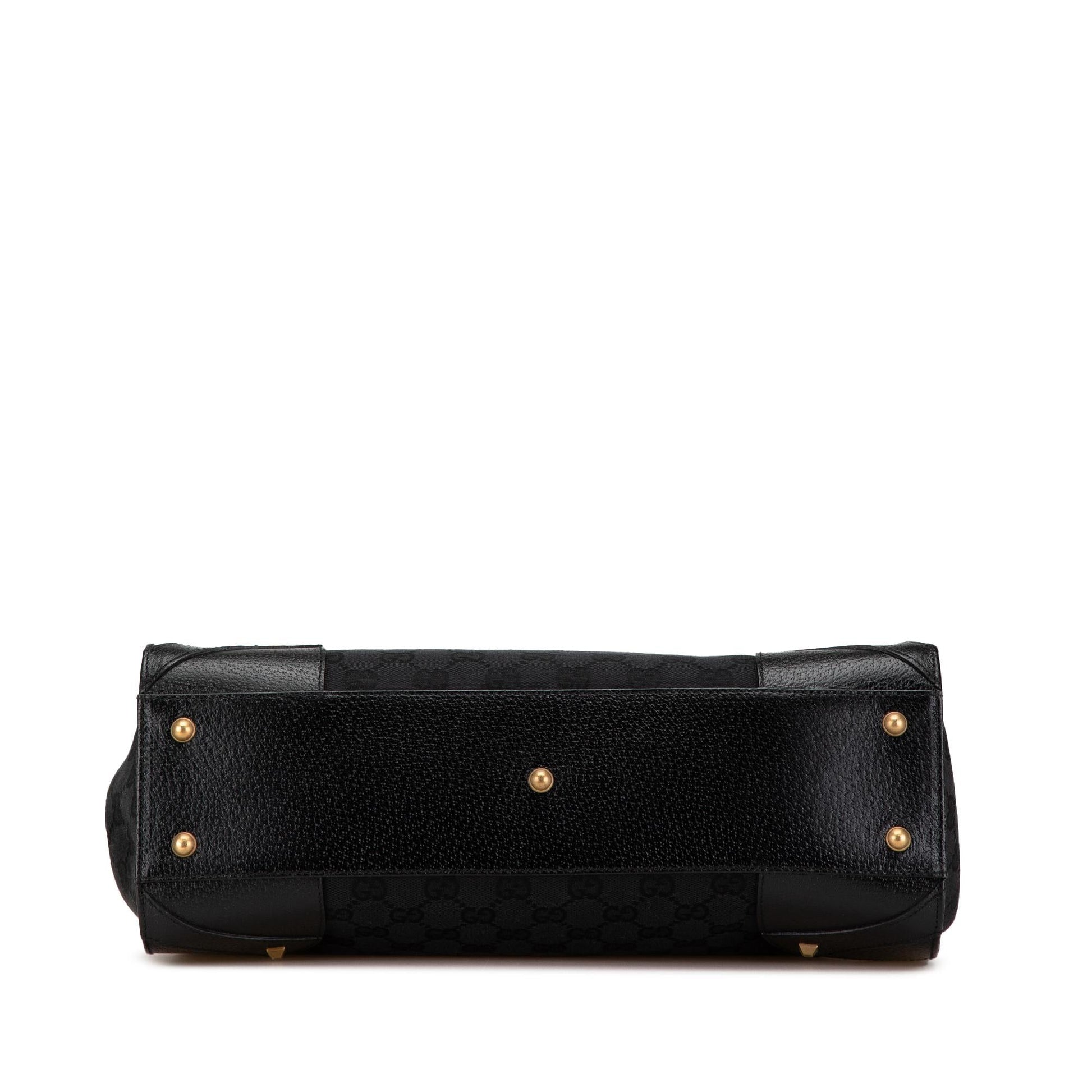 Gucci GG Nailhead SHG-AtfFVp Canvas Calf Black Tote Bag