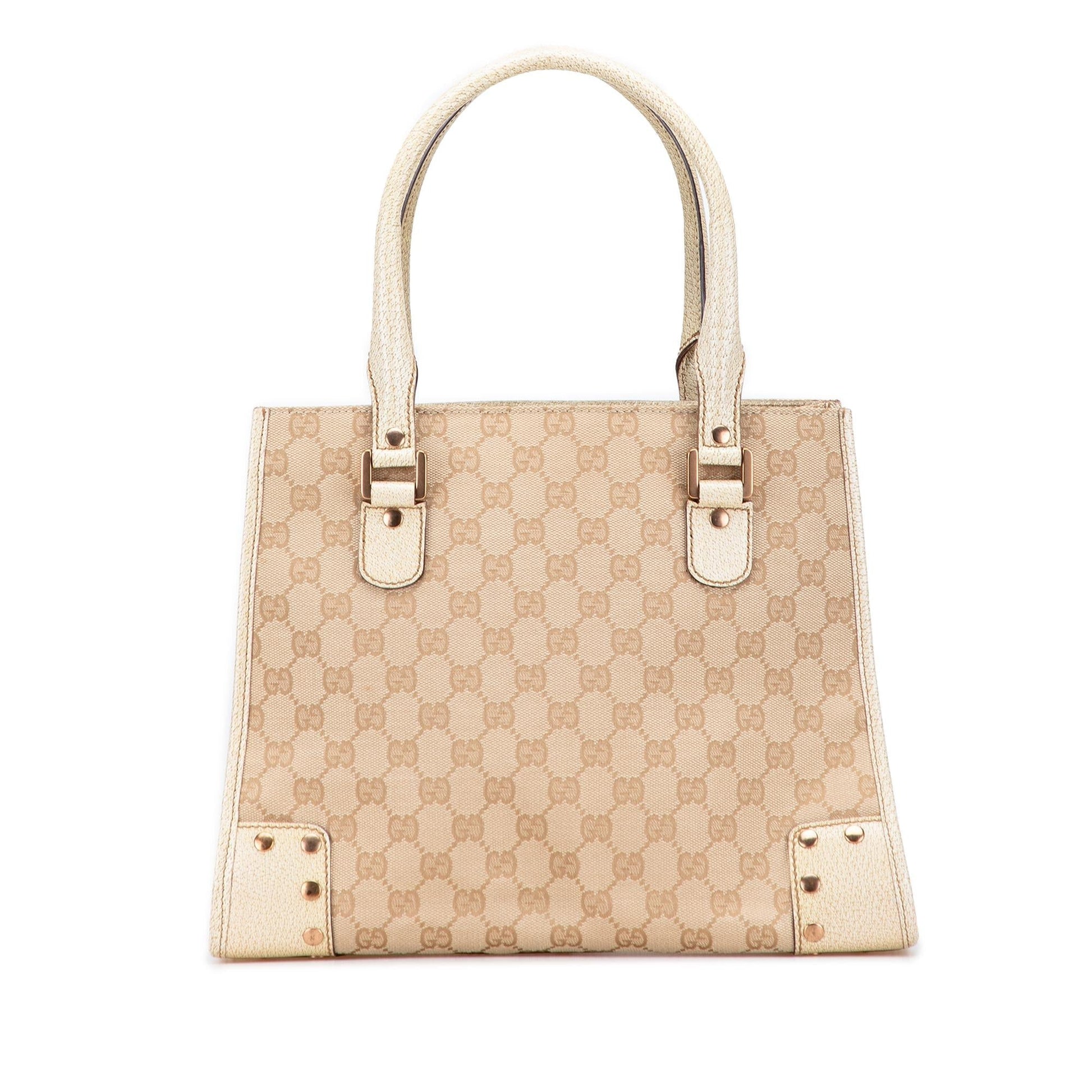 Gucci GG Nailhead Canvas Tote Bag