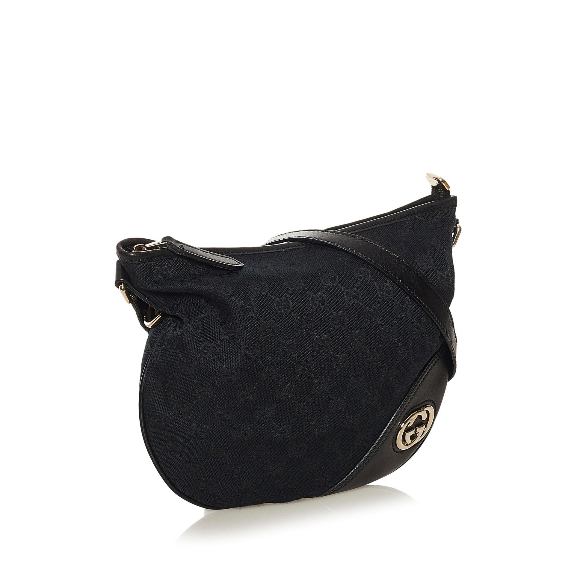 Gucci GG New Britt SHG Canvas Black Crossbody Bag