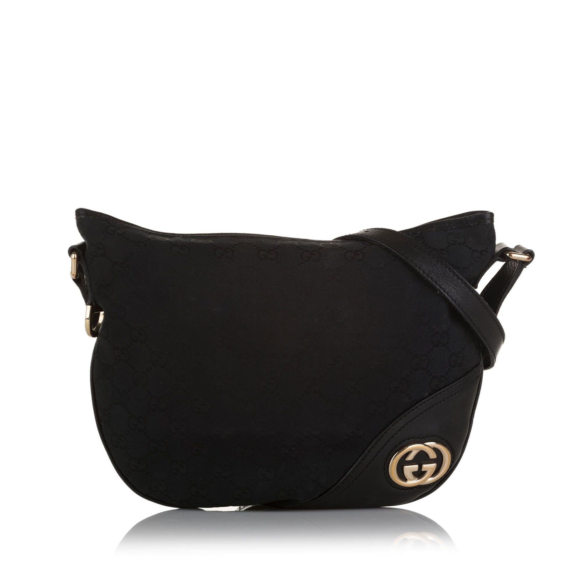 Gucci GG New Britt SHG-TogFnu Canvas Black Crossbody Bag