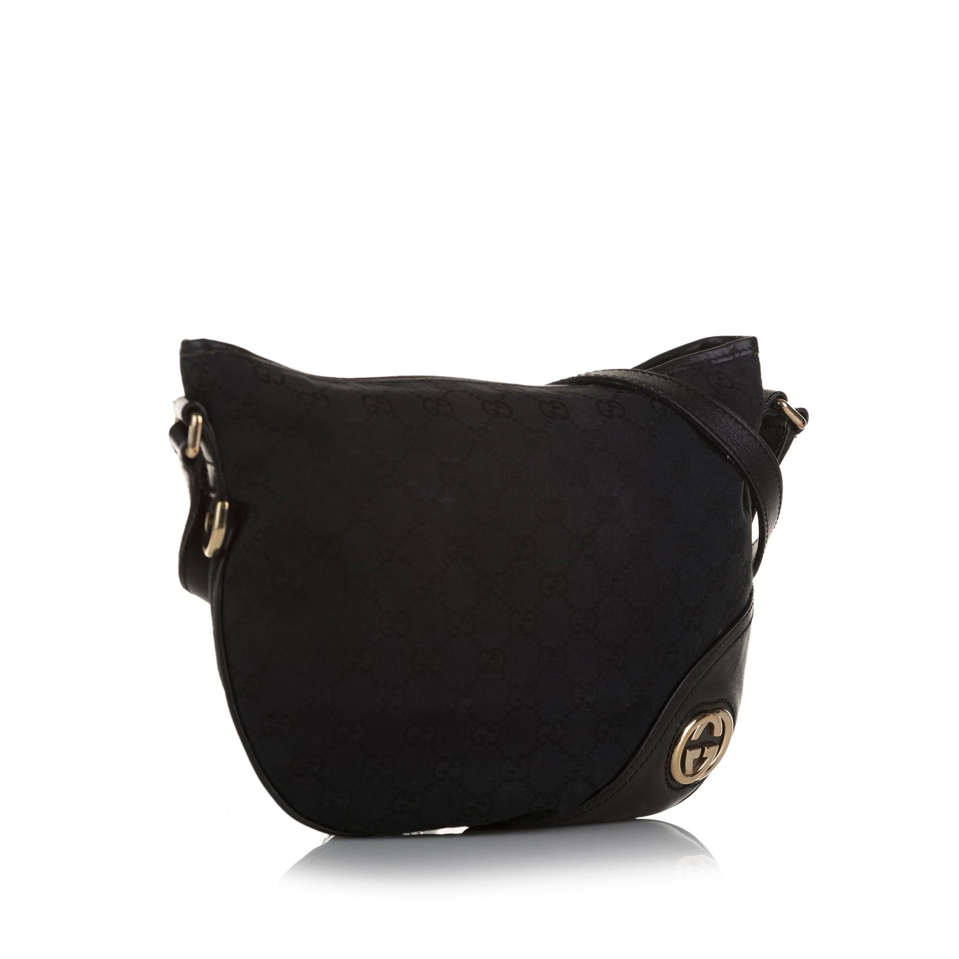 Gucci GG New Britt SHG-TogFnu Canvas Black Crossbody Bag