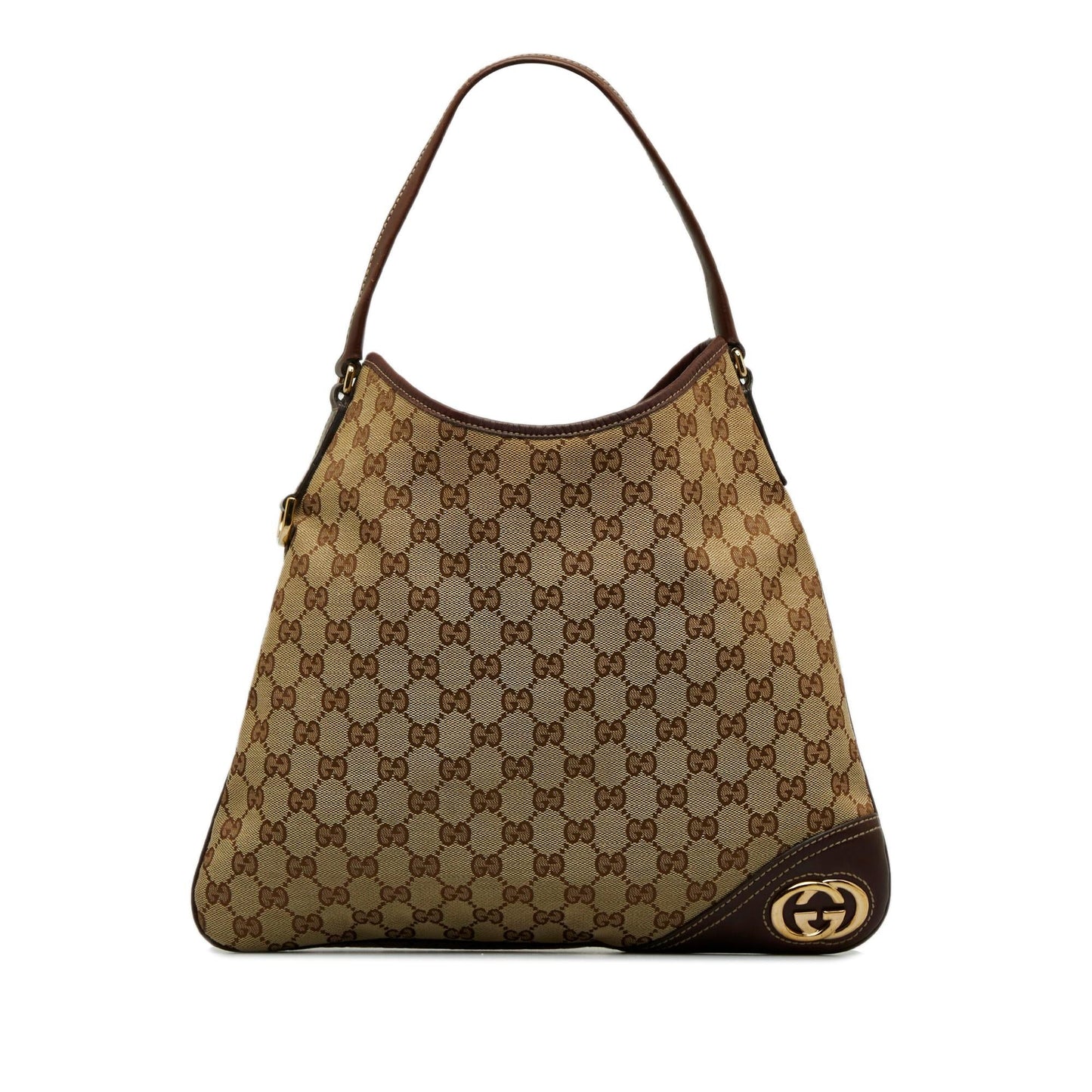 Gucci GG New Britt SHG-M9DMWm Canvas Brown Shoulder Bag