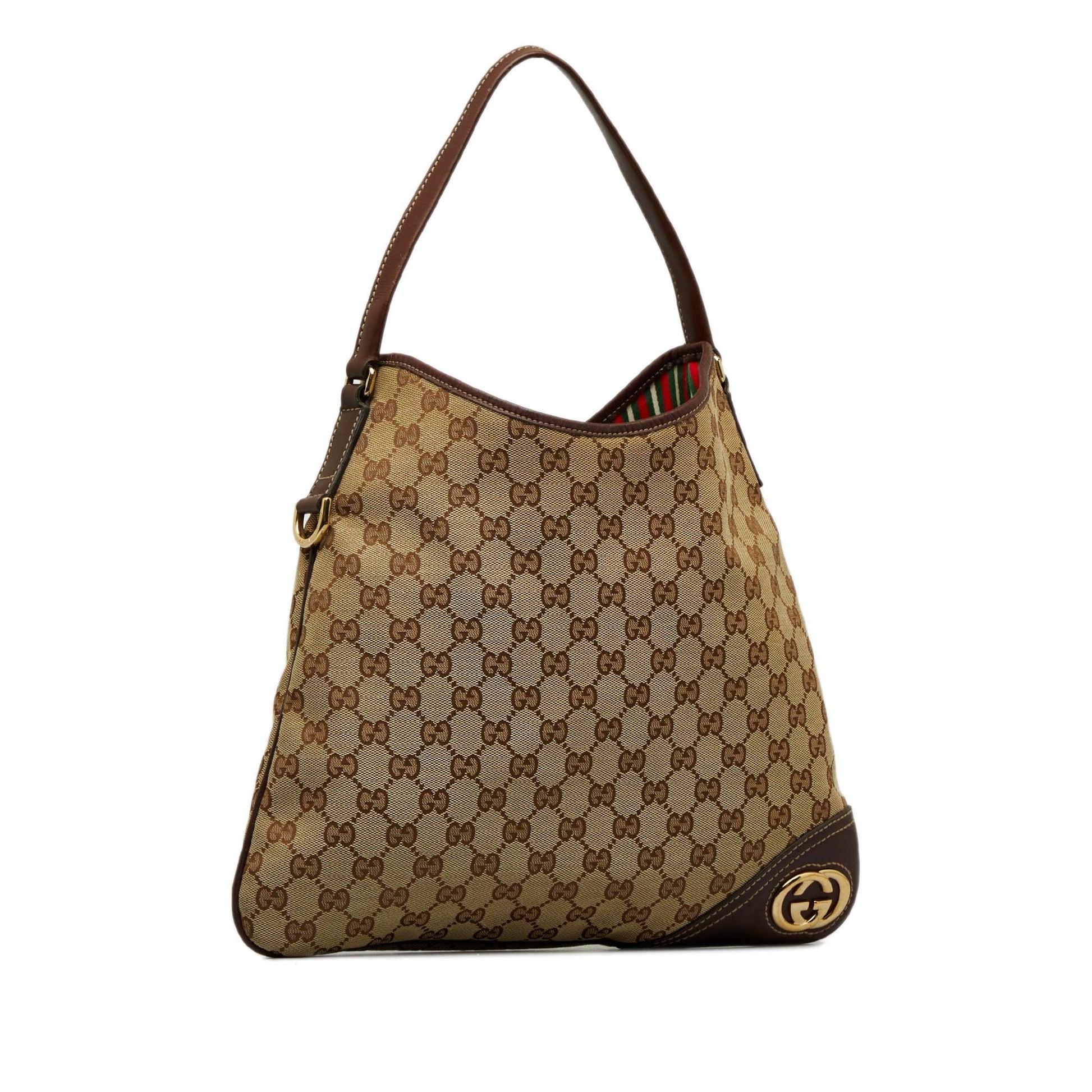 Gucci GG New Britt SHG-M9DMWm Canvas Brown Shoulder Bag