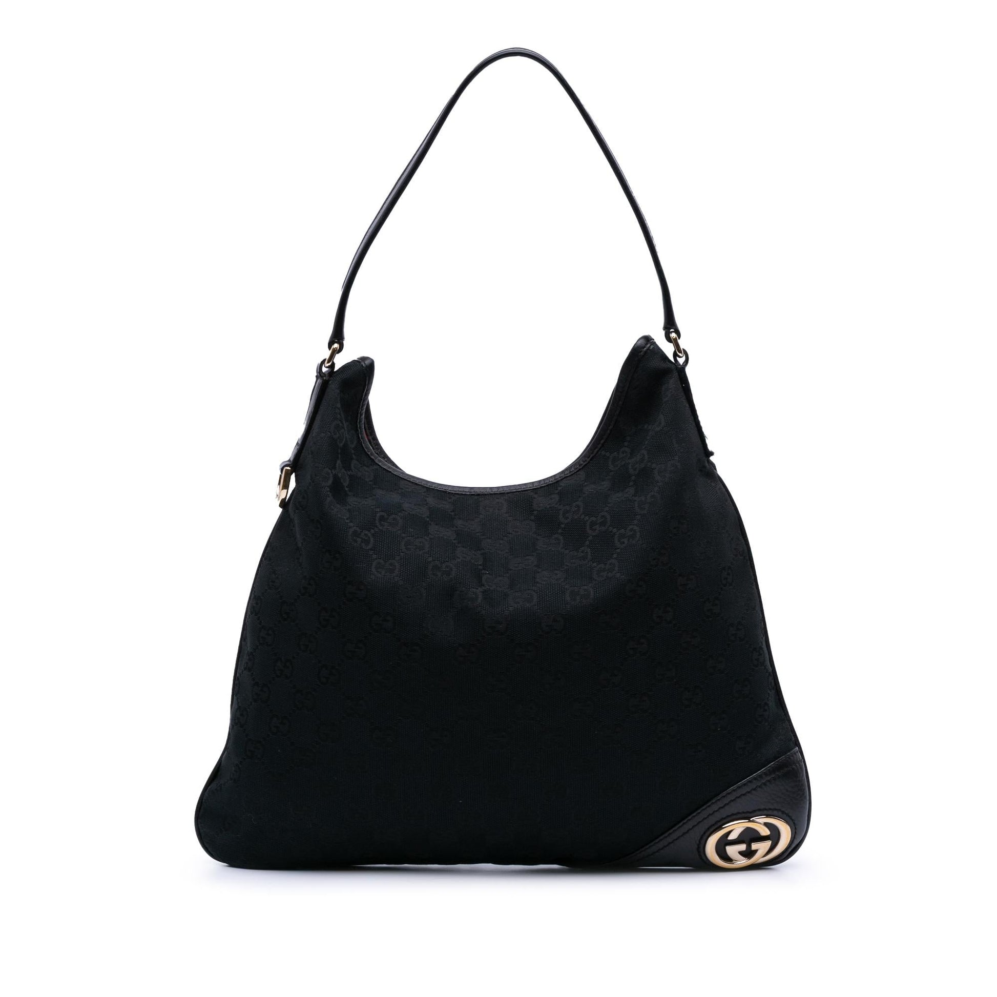 Gucci GG New Britt Canvas Black Shoulder Bag
