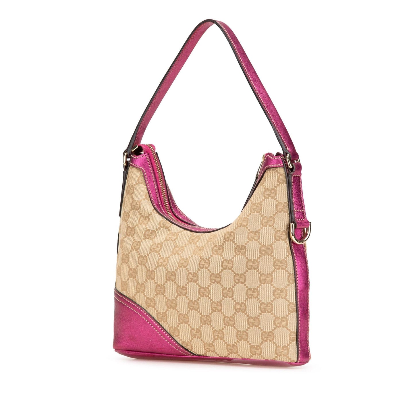 Gucci GG New Britt Canvas Brown Pink Shoulder Bag