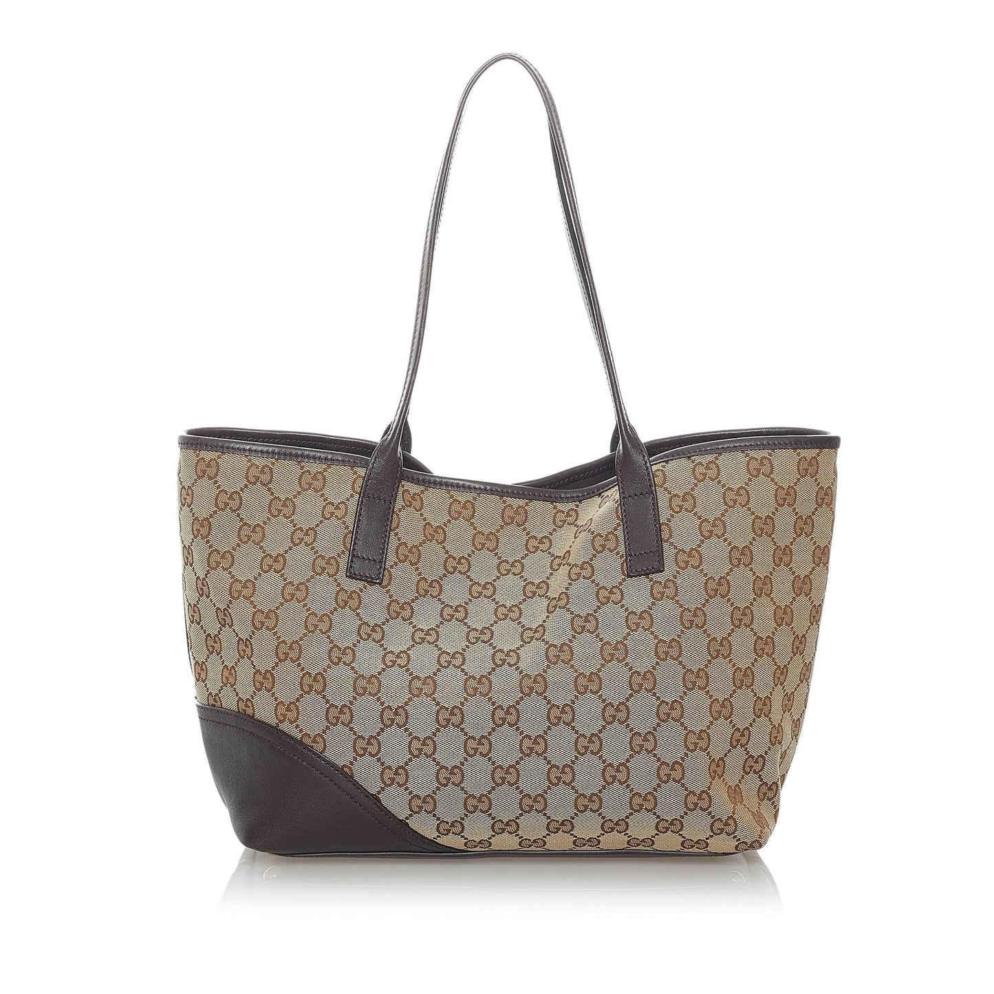 Gucci GG New Britt SHG Canvas Brown Tote Bag Bag Shg