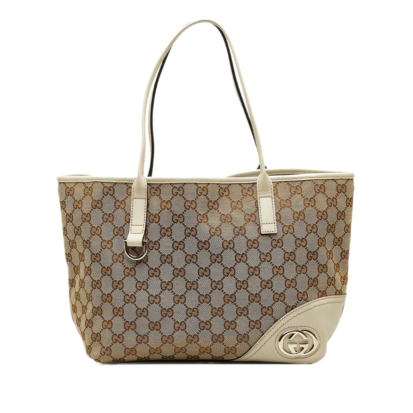 Gucci GG New Britt SHG-C4oQ72 Canvas Brown Tote Bag