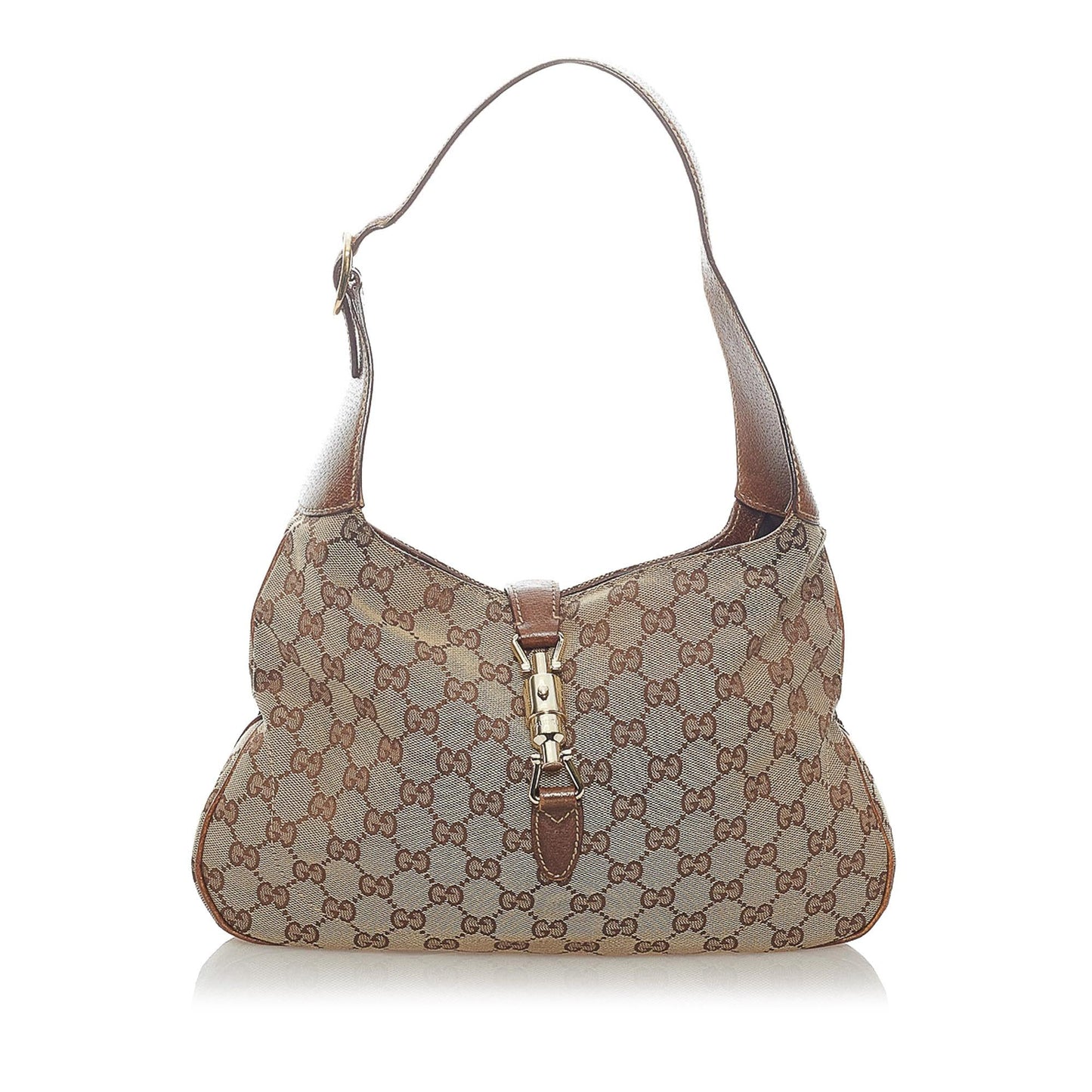 Gucci GG New Jackie SHG Canvas Brown Shoulder Bag