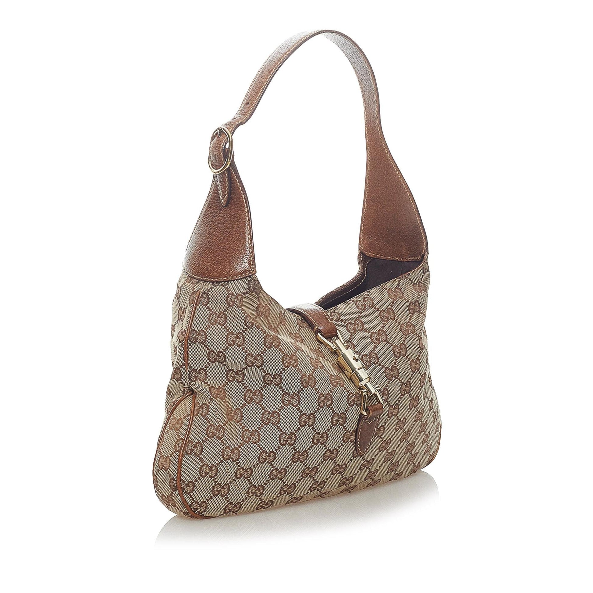 Gucci GG New Jackie SHG Canvas Brown Shoulder Bag