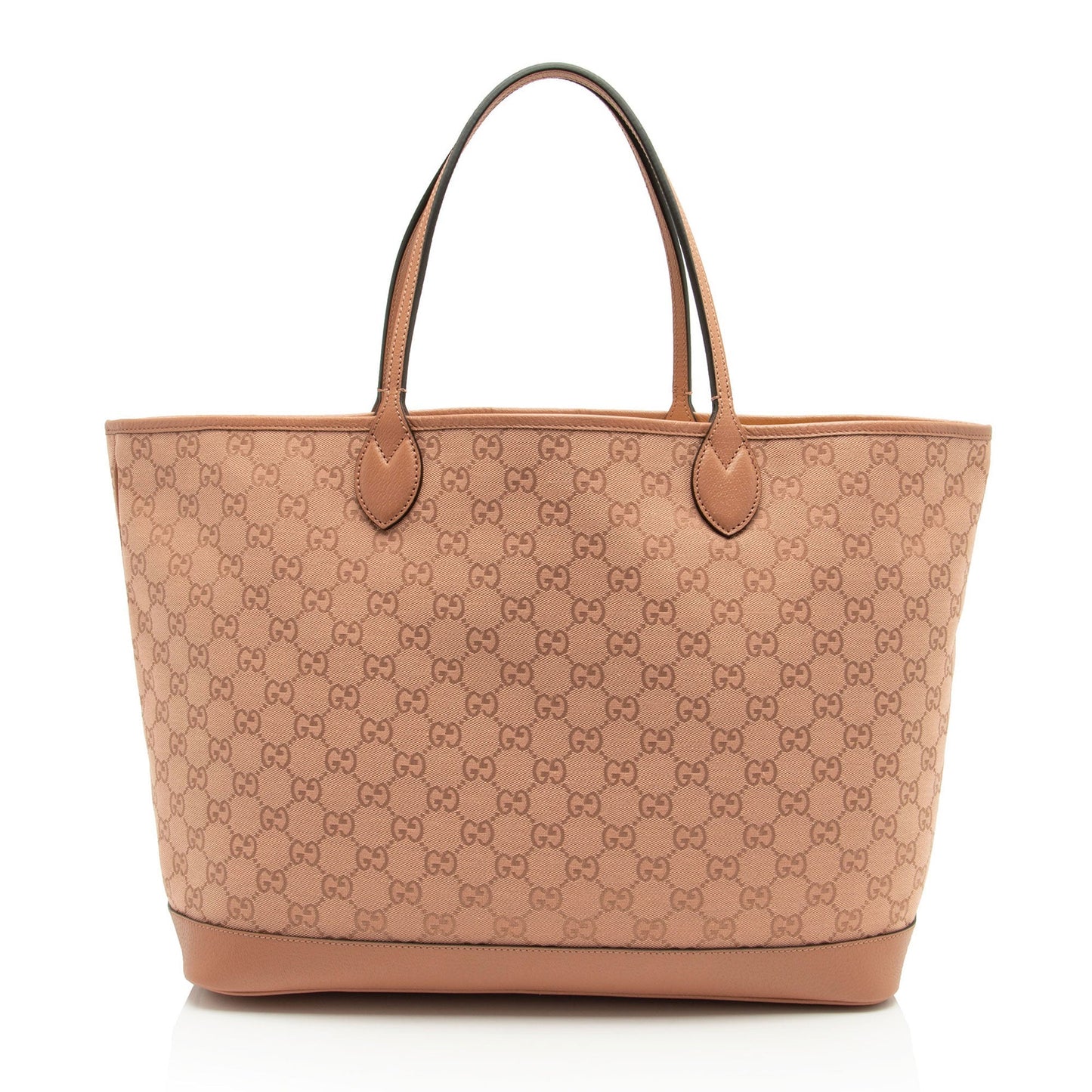 Gucci GG Ophidia SHF-CXUhG9 Leather Canvas Pink Large Tote Bag