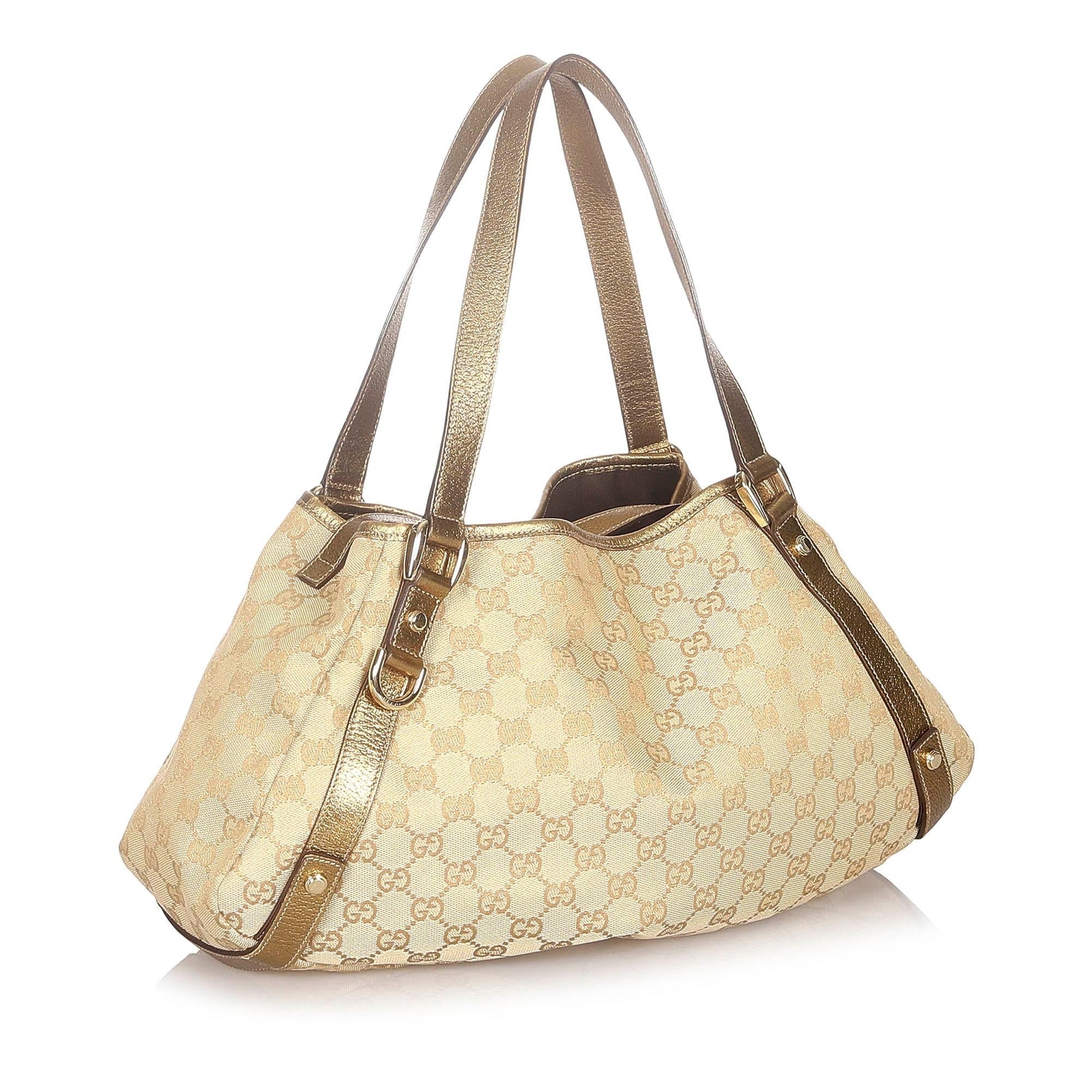Gucci GG Pelham SHG Canvas Brown Gold Shoulder Bag Bag Shg