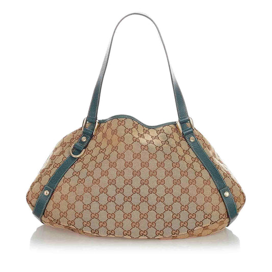 Gucci GG Pelham SHG Canvas Brown Green Shoulder Bag Bag Shg
