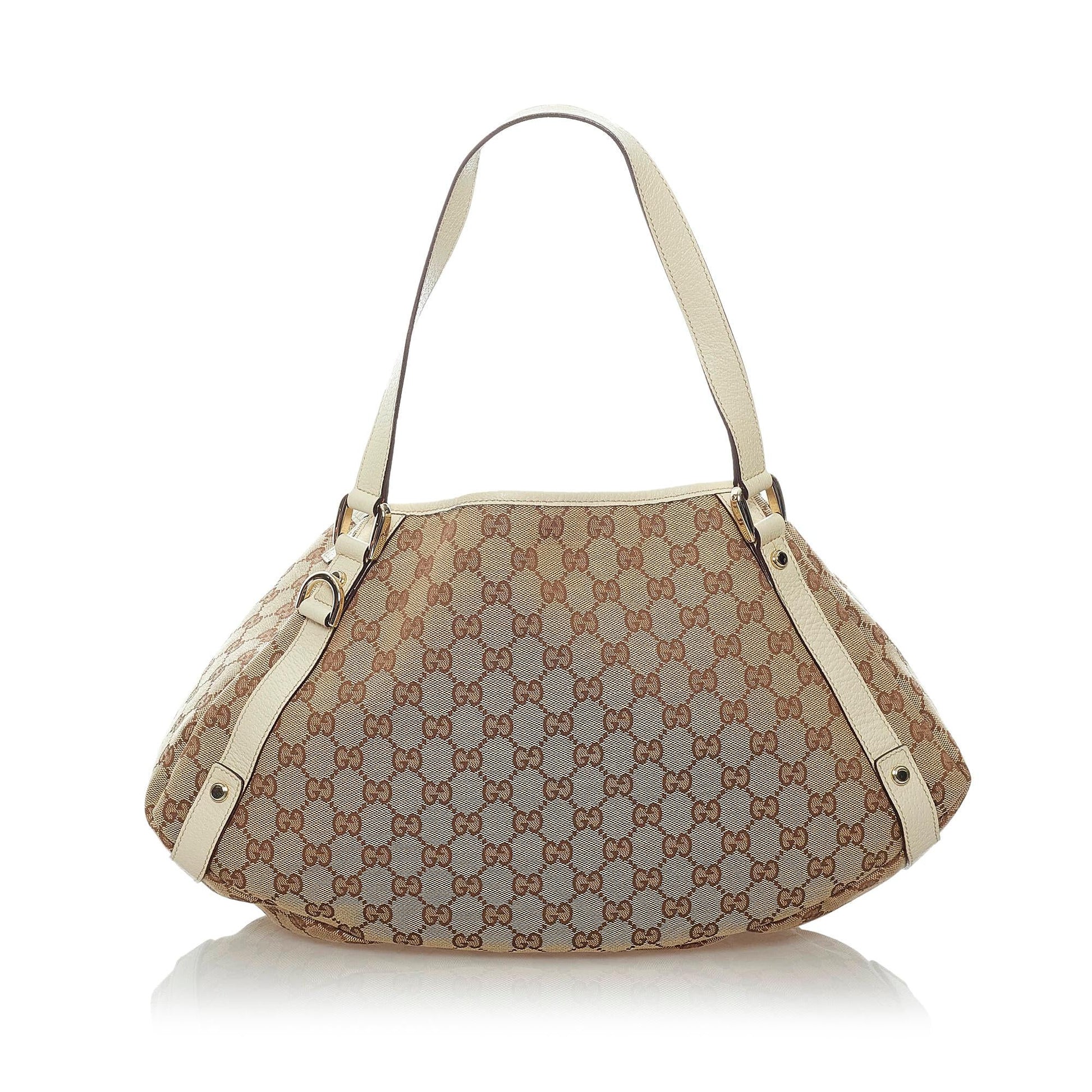 Gucci GG Pelham SHG Canvas Calf White Brown Shoulder Bag