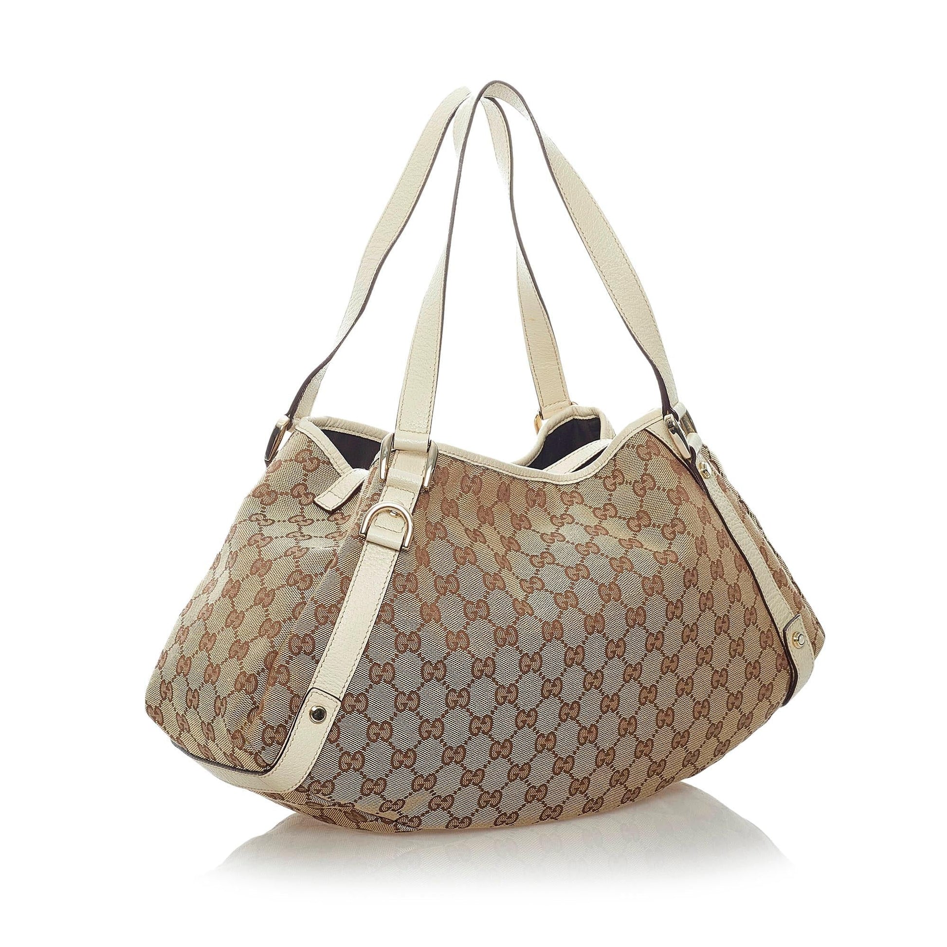 Gucci GG Pelham SHG Canvas Calf White Brown Shoulder Bag