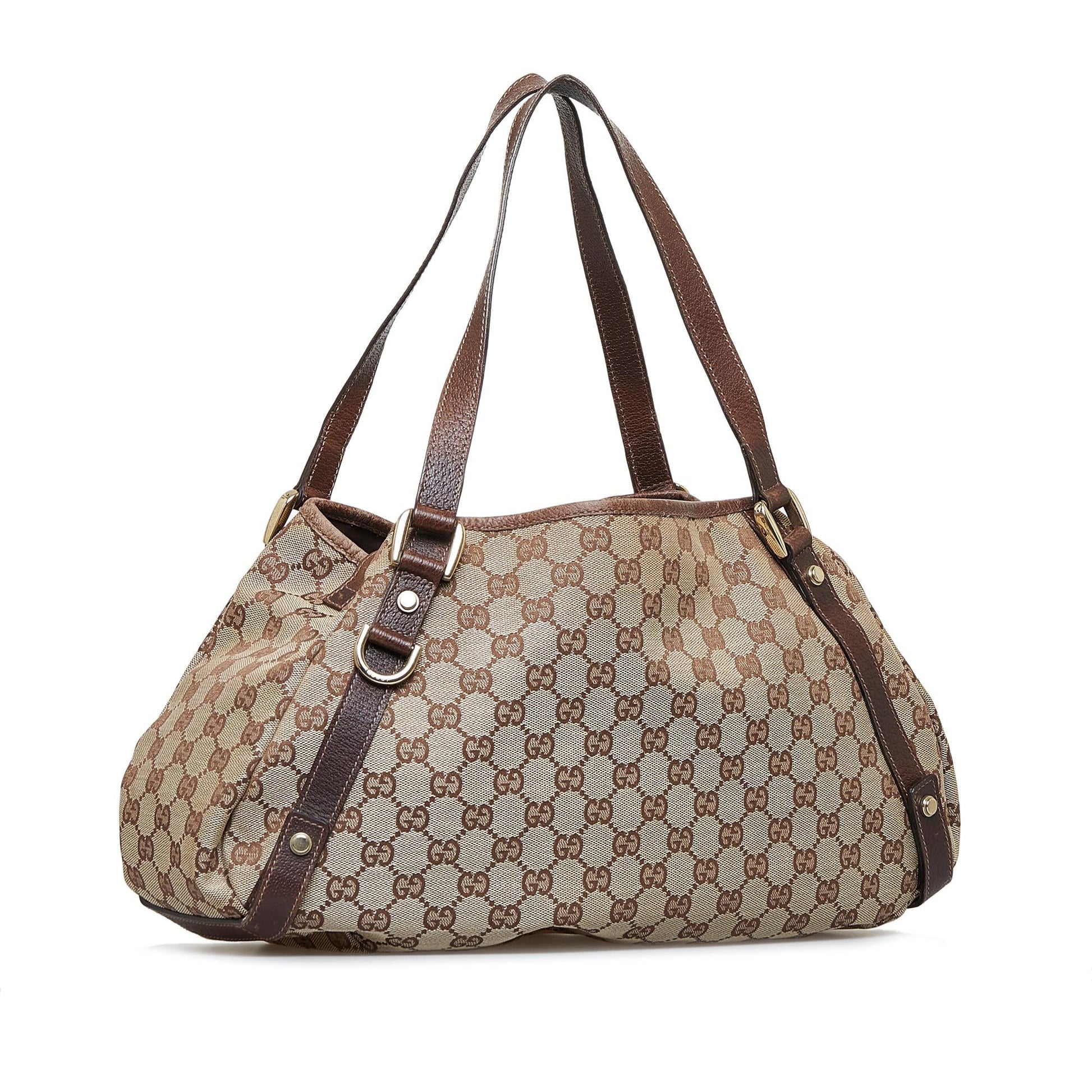 Gucci GG Pelham SHG-QpnTdN Canvas Calf Brown Shoulder Bag