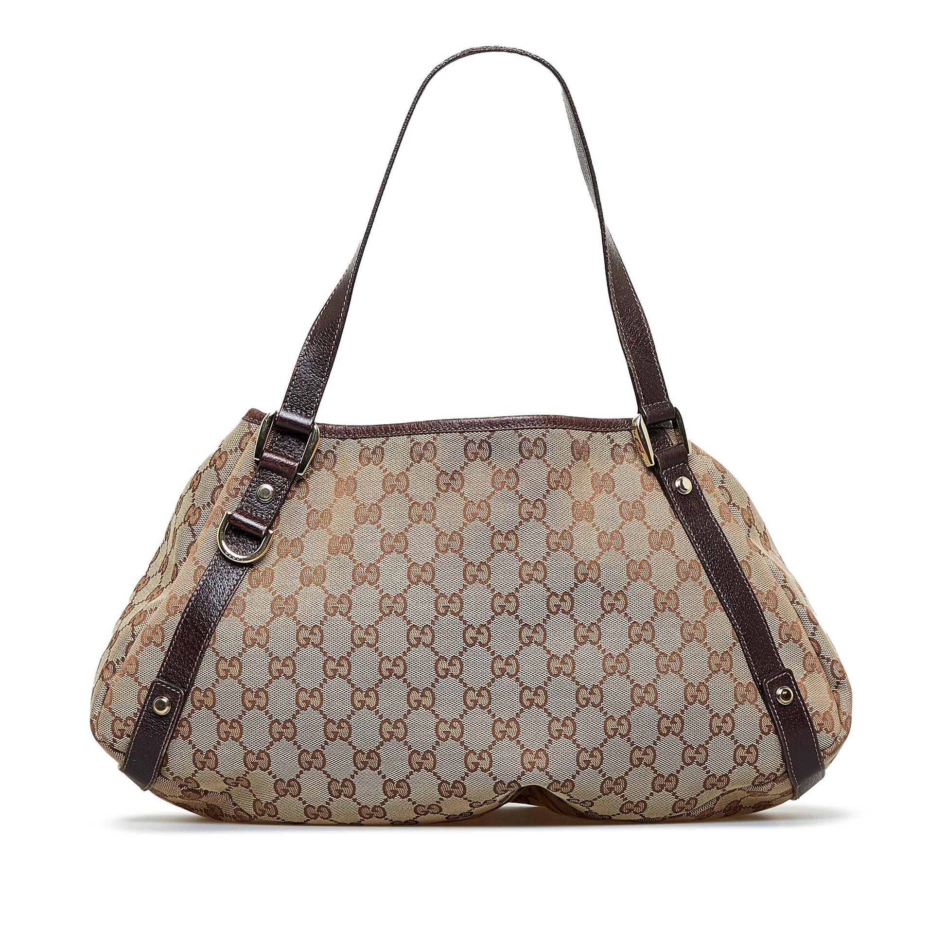 Gucci GG Pelham SHG-oLGWDu Canvas Calf Brown Shoulder Bag