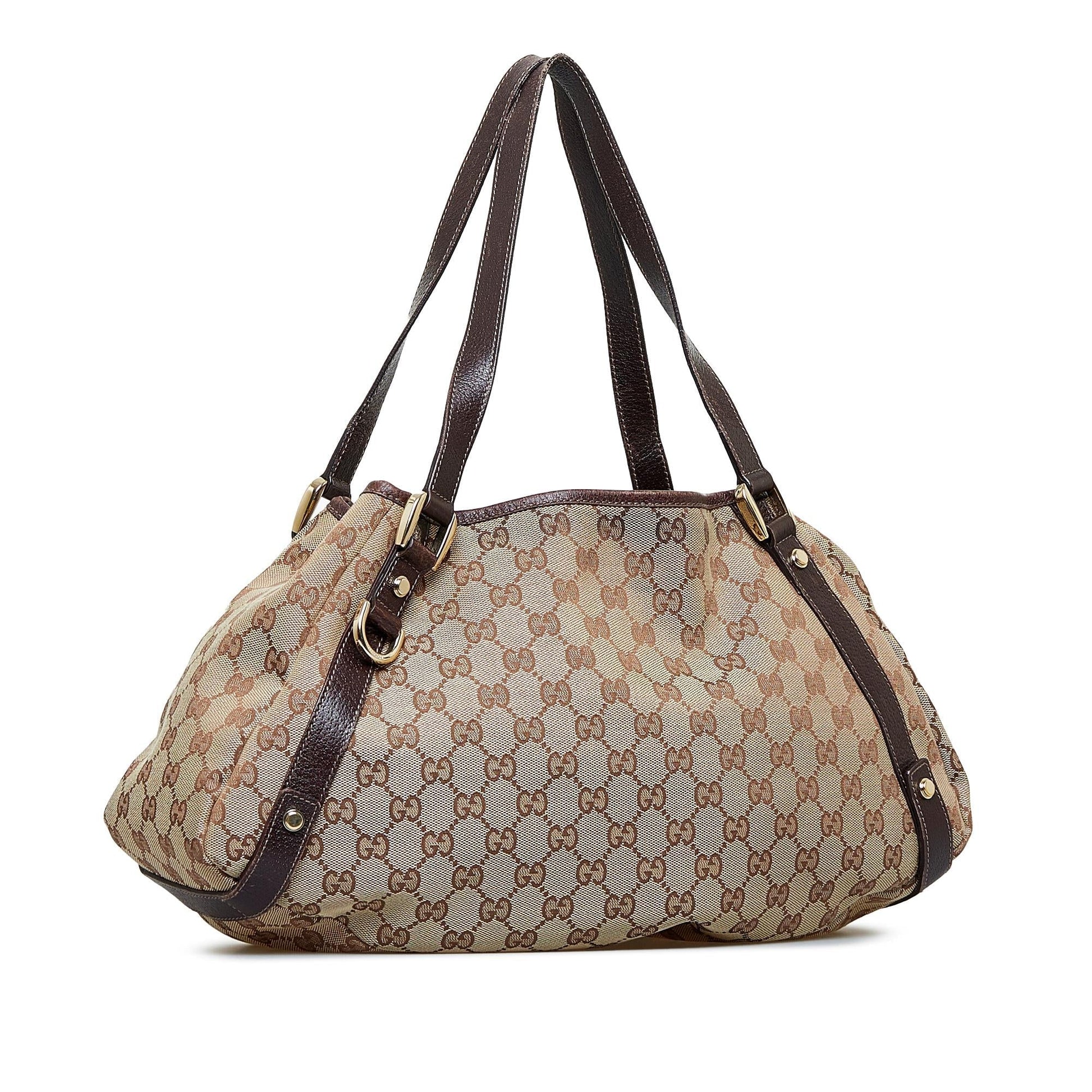 Gucci GG Pelham SHG-oLGWDu Canvas Calf Brown Shoulder Bag
