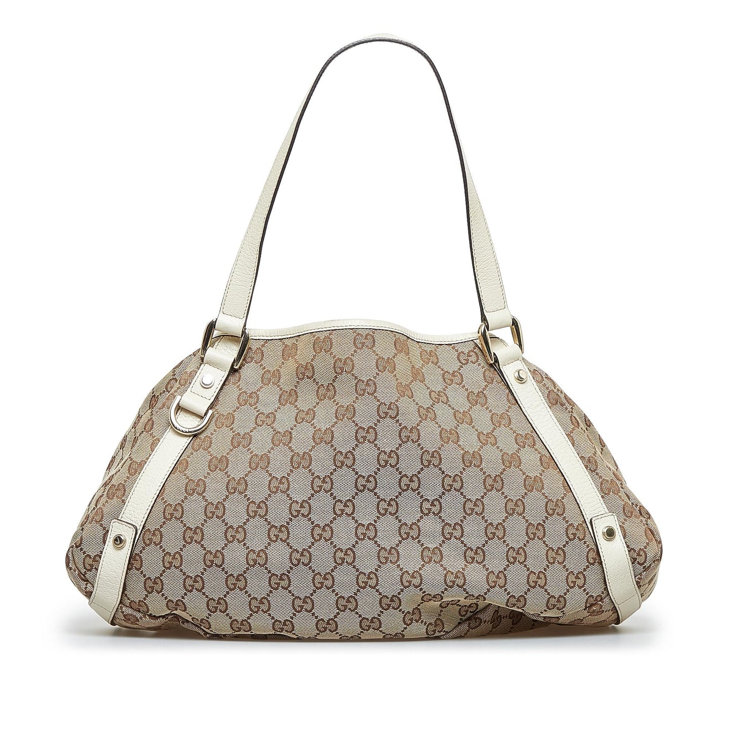 Gucci GG Pelham SHG-Cm5oMZ Canvas Calf White Brown Shoulder Bag