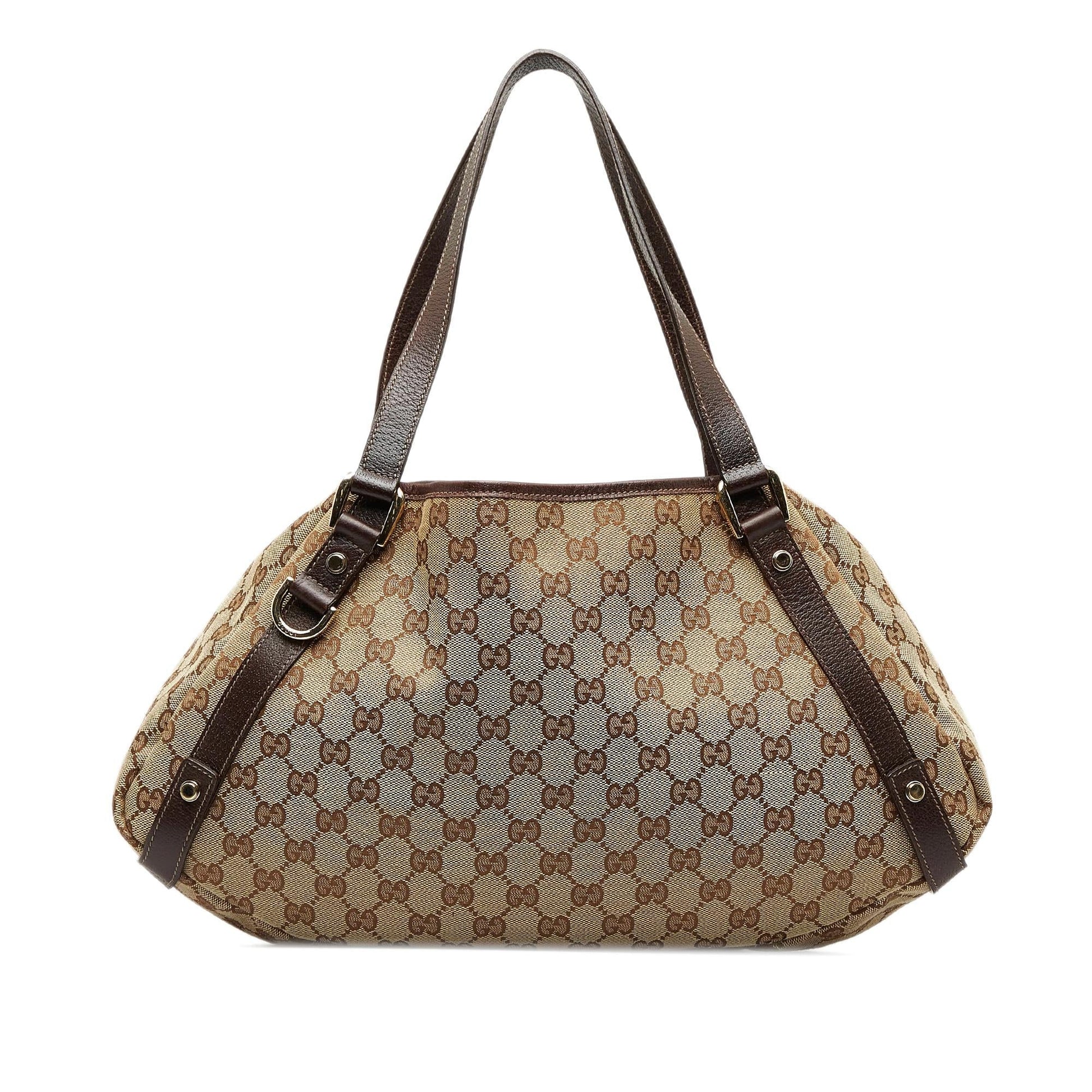 Gucci GG Pelham SHG-qhGAWQ Canvas Calf Brown Shoulder Bag