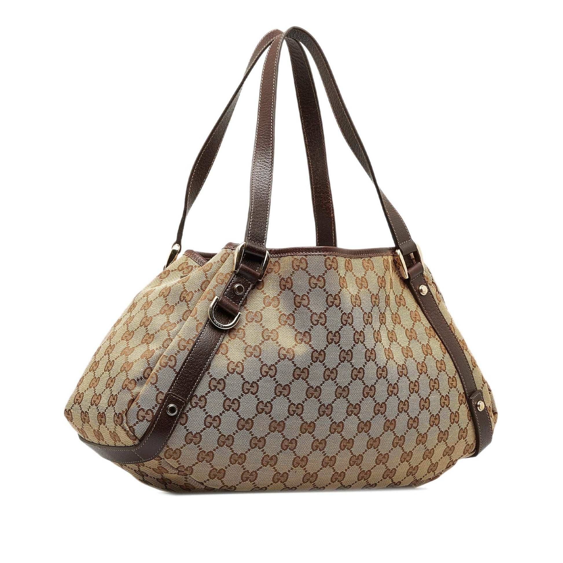 Gucci GG Pelham SHG-qhGAWQ Canvas Calf Brown Shoulder Bag