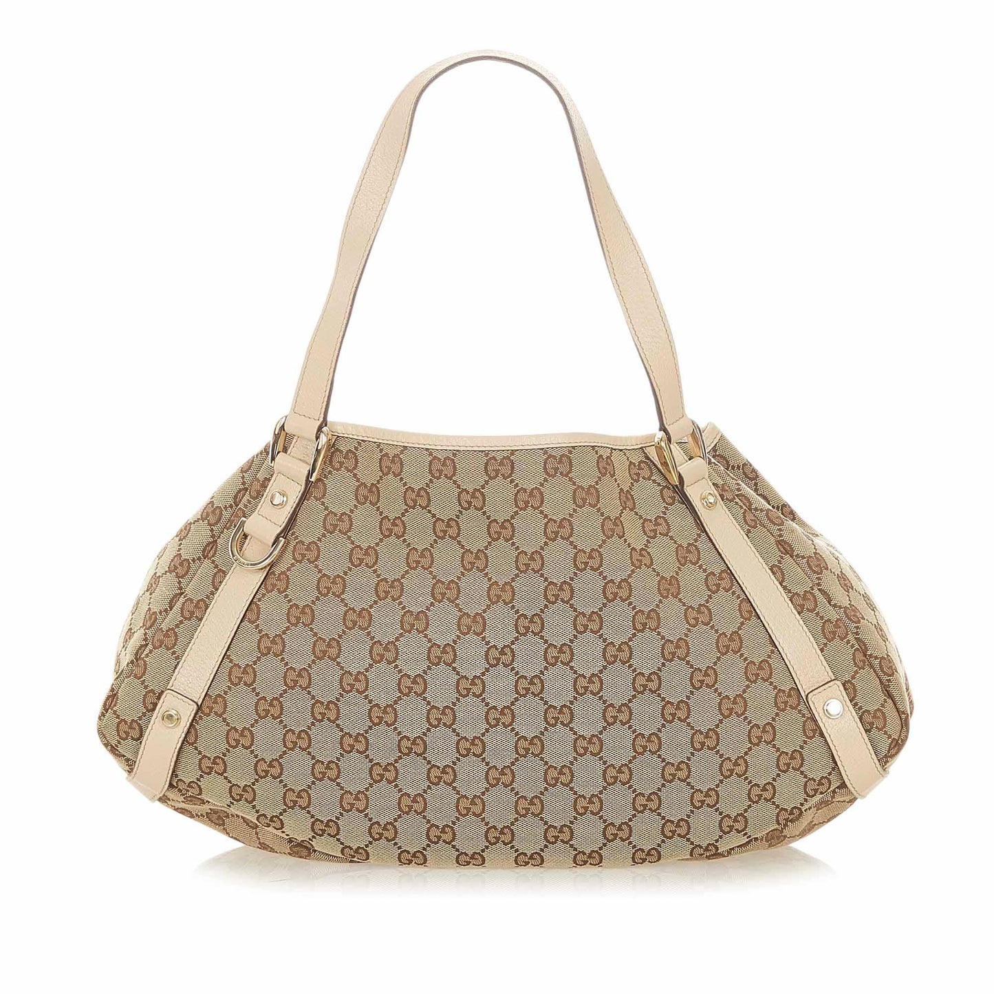 Gucci GG Pelham SHG Canvas White Brown Tote Bag 3