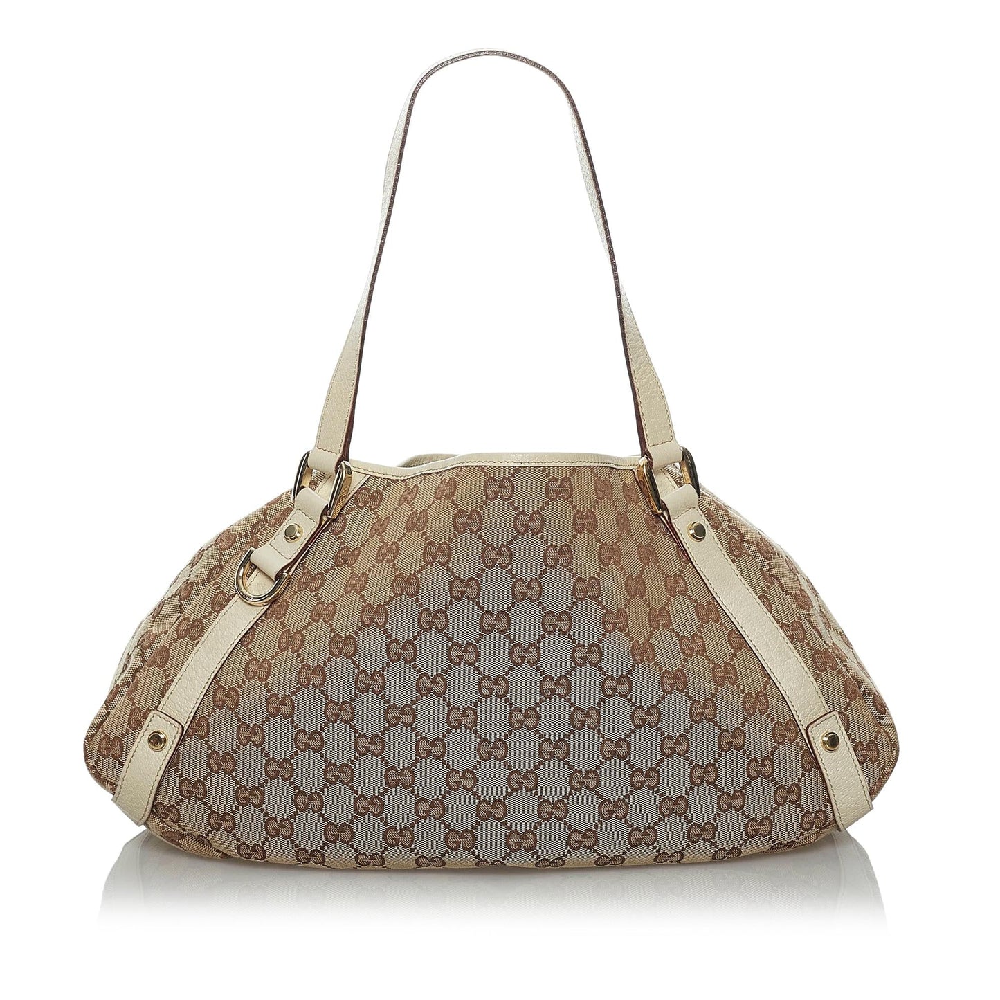 Gucci GG Pelham SHG Canvas White Brown Tote Bag