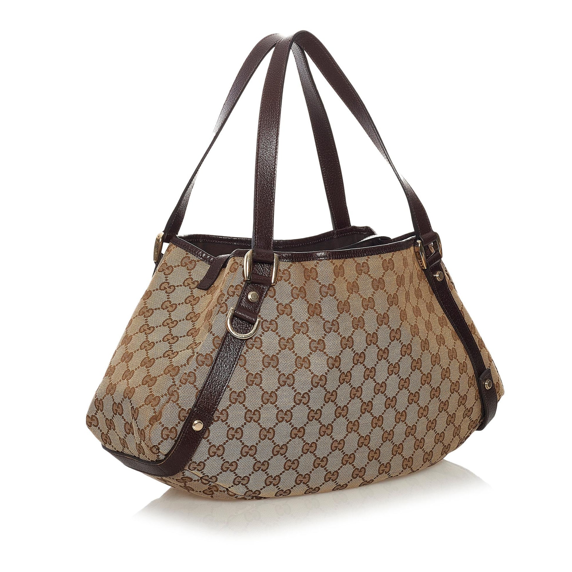Gucci GG Pelham SHG Canvas Calf Brown Tote Bag