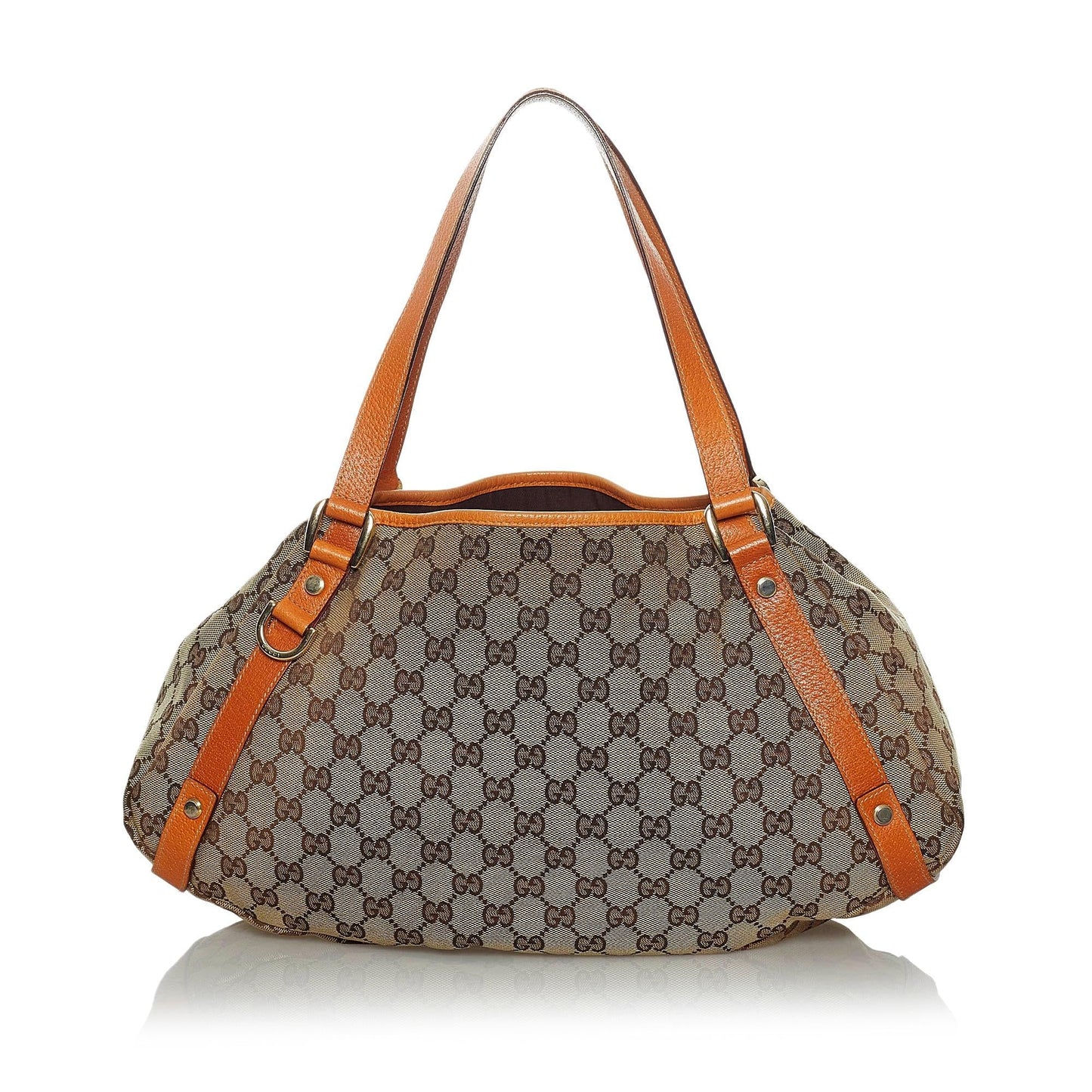 Gucci GG Pelham SHG Canvas Brown Orange Tote Bag