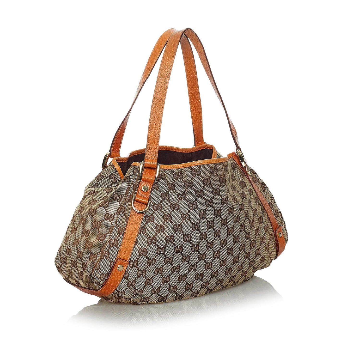 Gucci GG Pelham SHG Canvas Brown Orange Tote Bag