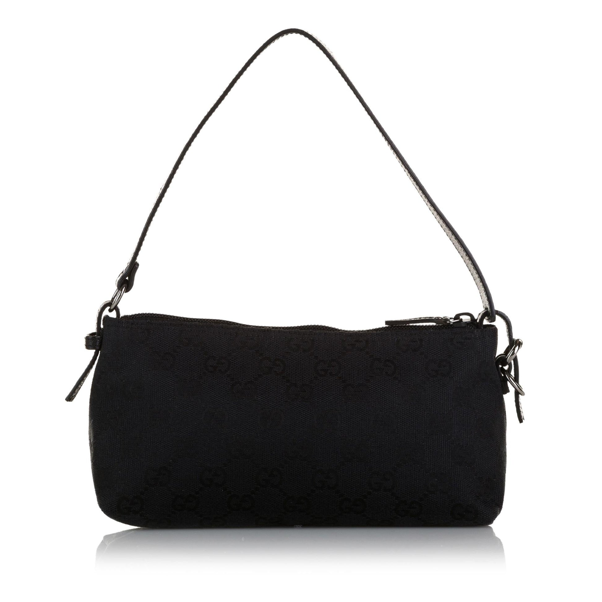 Gucci GG Pochette SHG Canvas Black Handbag