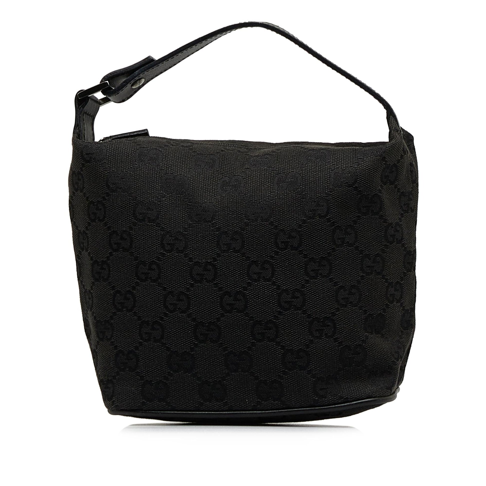 Gucci GG Pochette SHG-iXEZ0N Canvas Black Satchel Bag