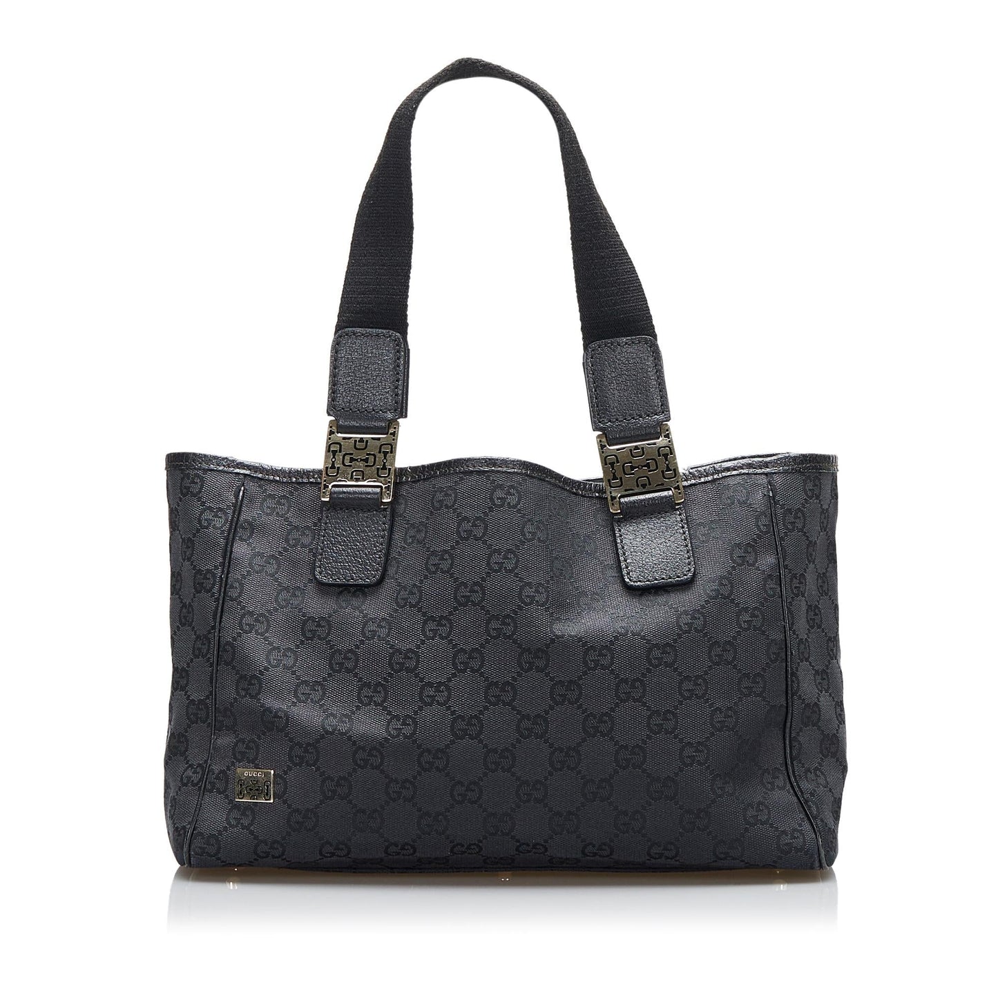 Gucci GG Pop SHG-WLFEM1 Canvas Calf Black Satchel Bag