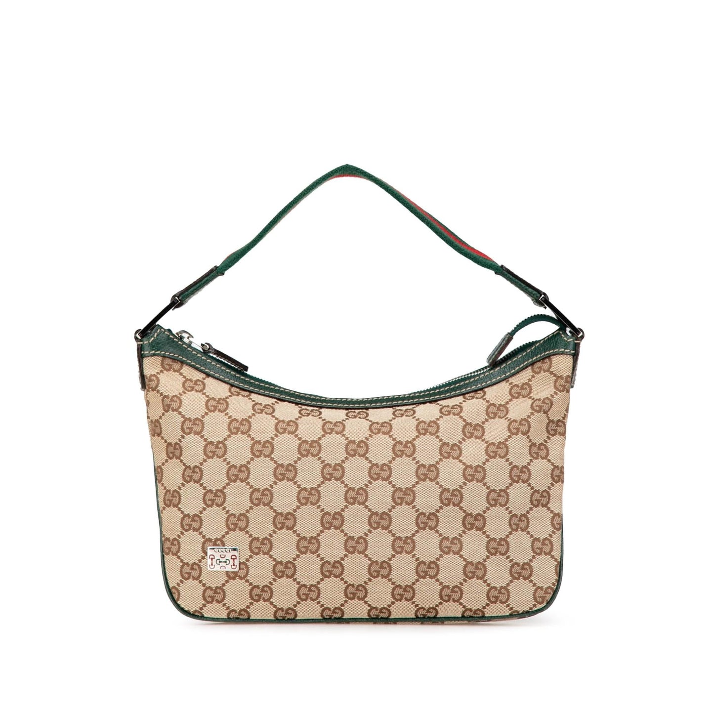 Gucci GG Pop Web Canvas Calf Brown Shoulder Bag