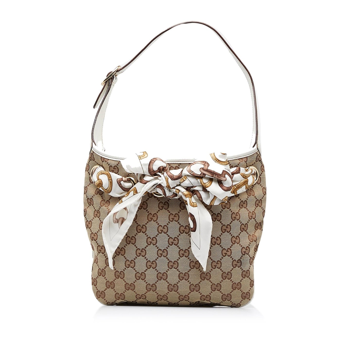 Gucci GG Positano SHG-muHc4f Canvas Calf Brown Shoulder Bag
