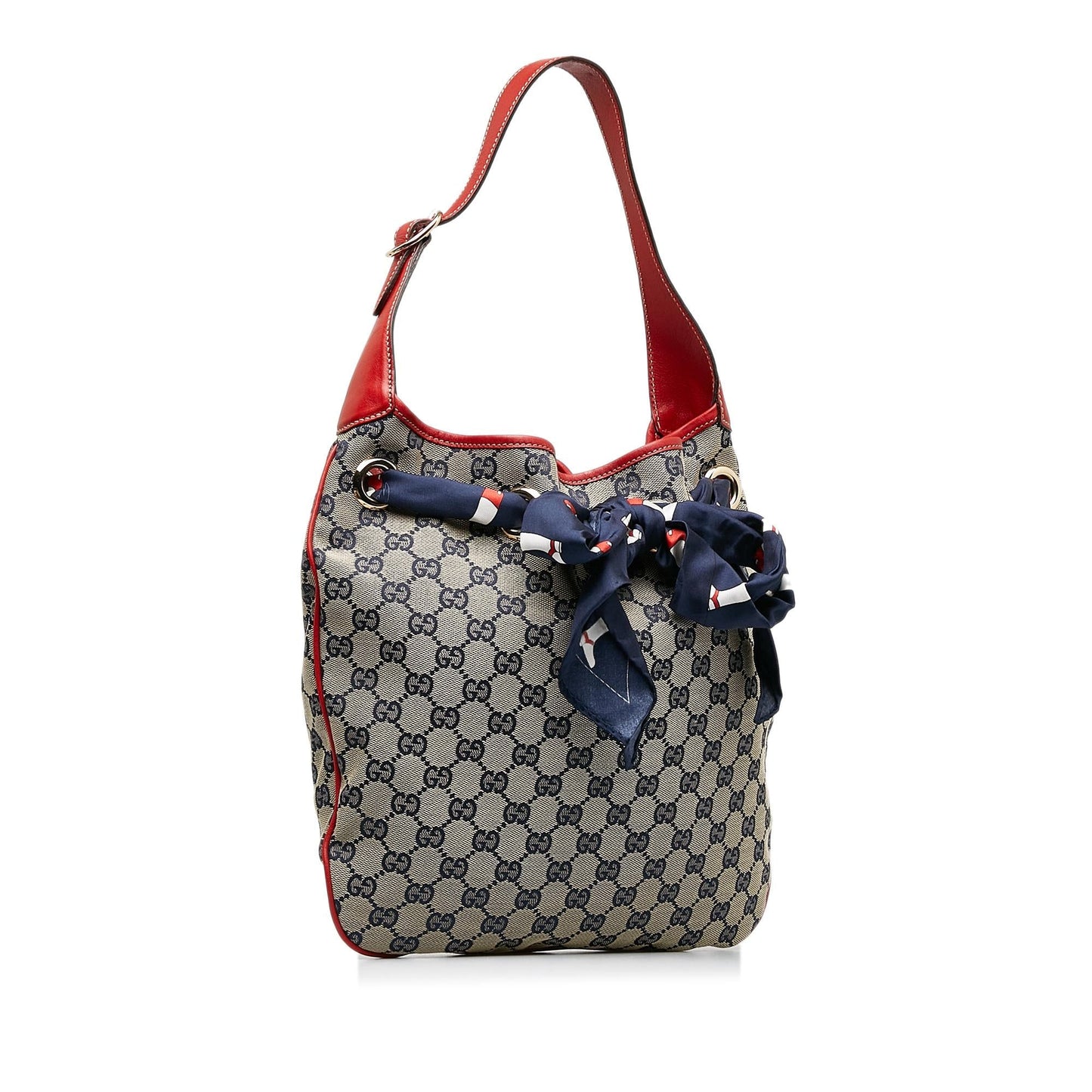 Gucci GG Positano SHG-M2VhaD Canvas Calf Brown Shoulder Bag