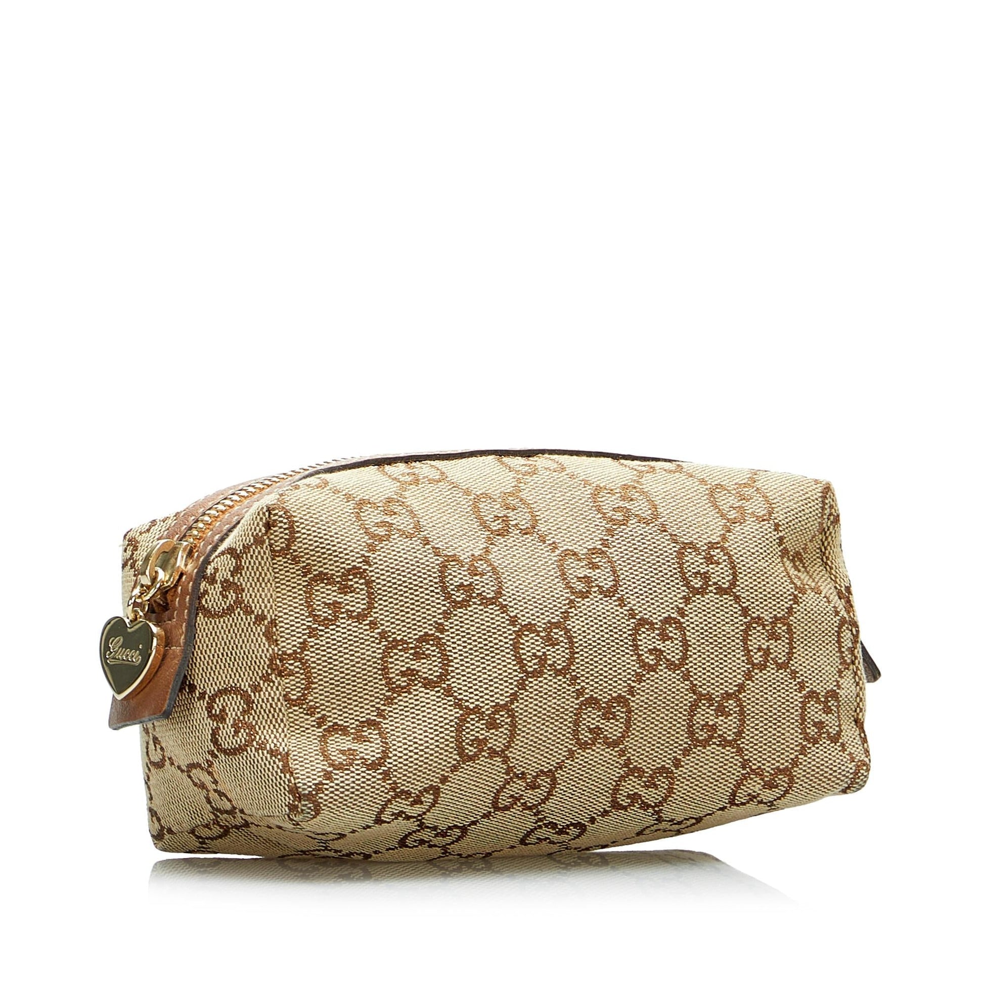 Gucci GG Pouch SHG-r3KPhH Canvas Brown Handbag