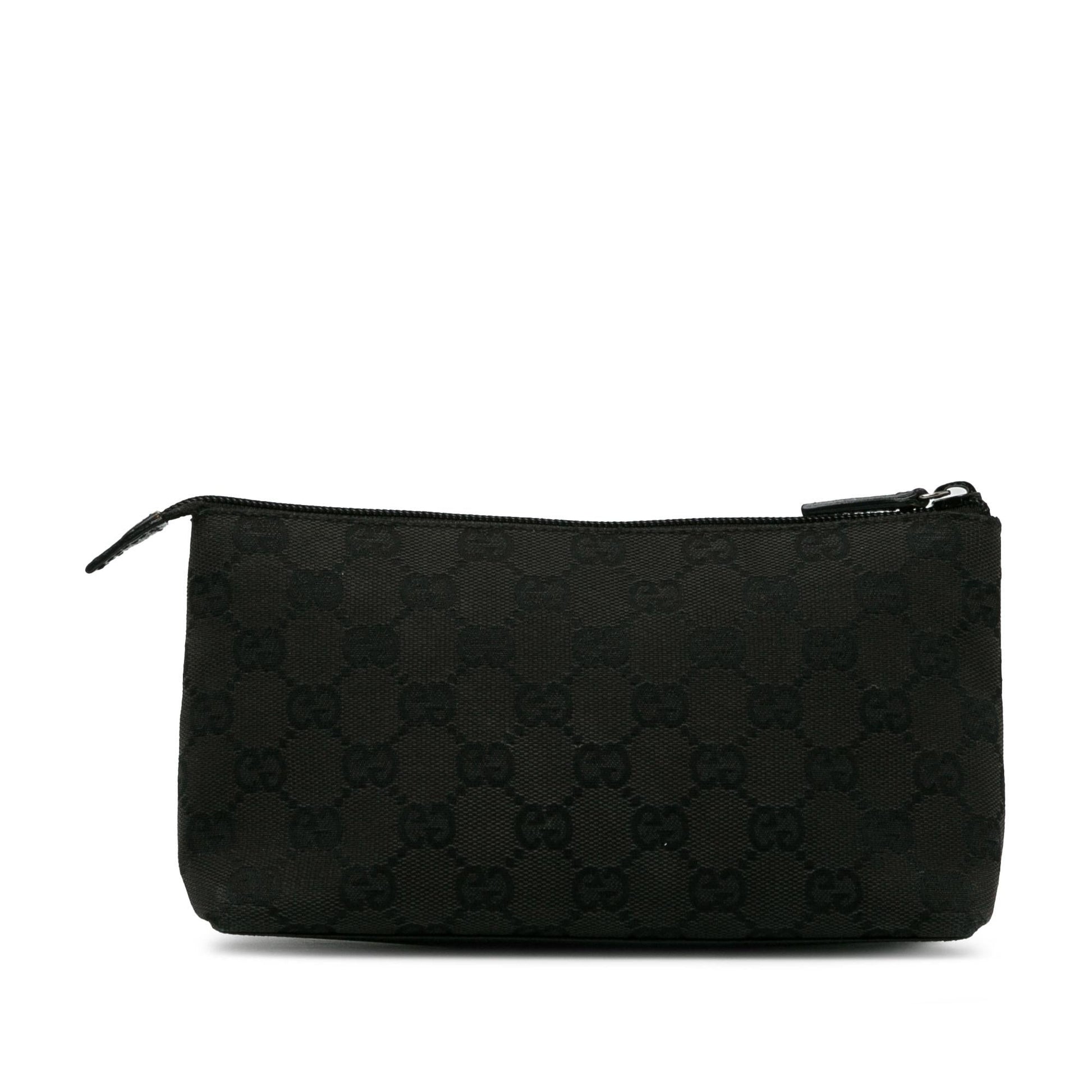 Gucci GG Pouch SHG-bbTAUq Canvas Black Handbag
