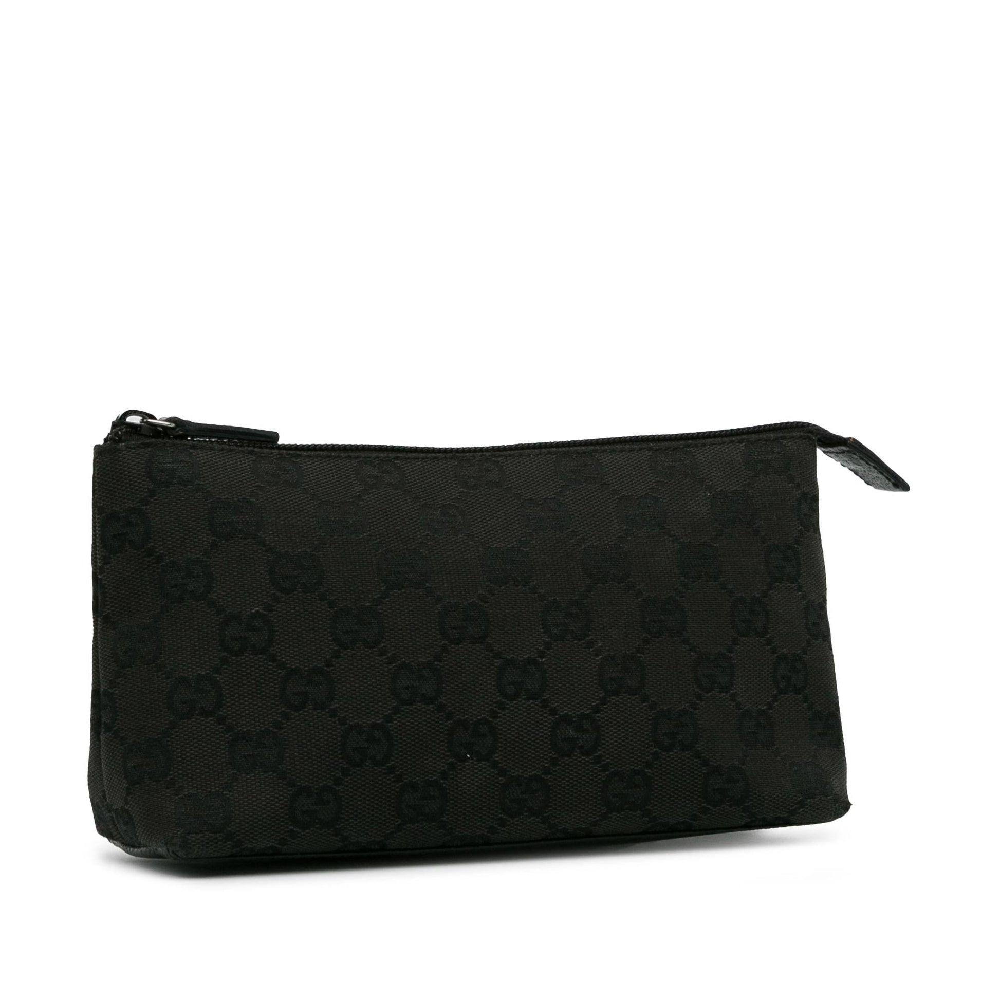 Gucci GG Pouch SHG-bbTAUq Canvas Black Handbag